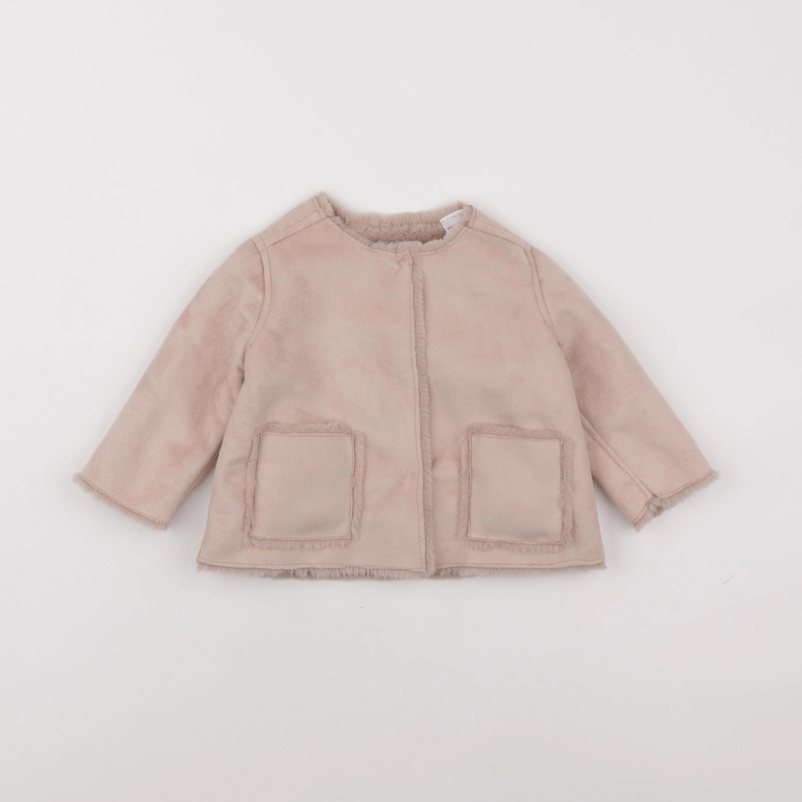 Zara - veste doublé beige - 6/9 mois