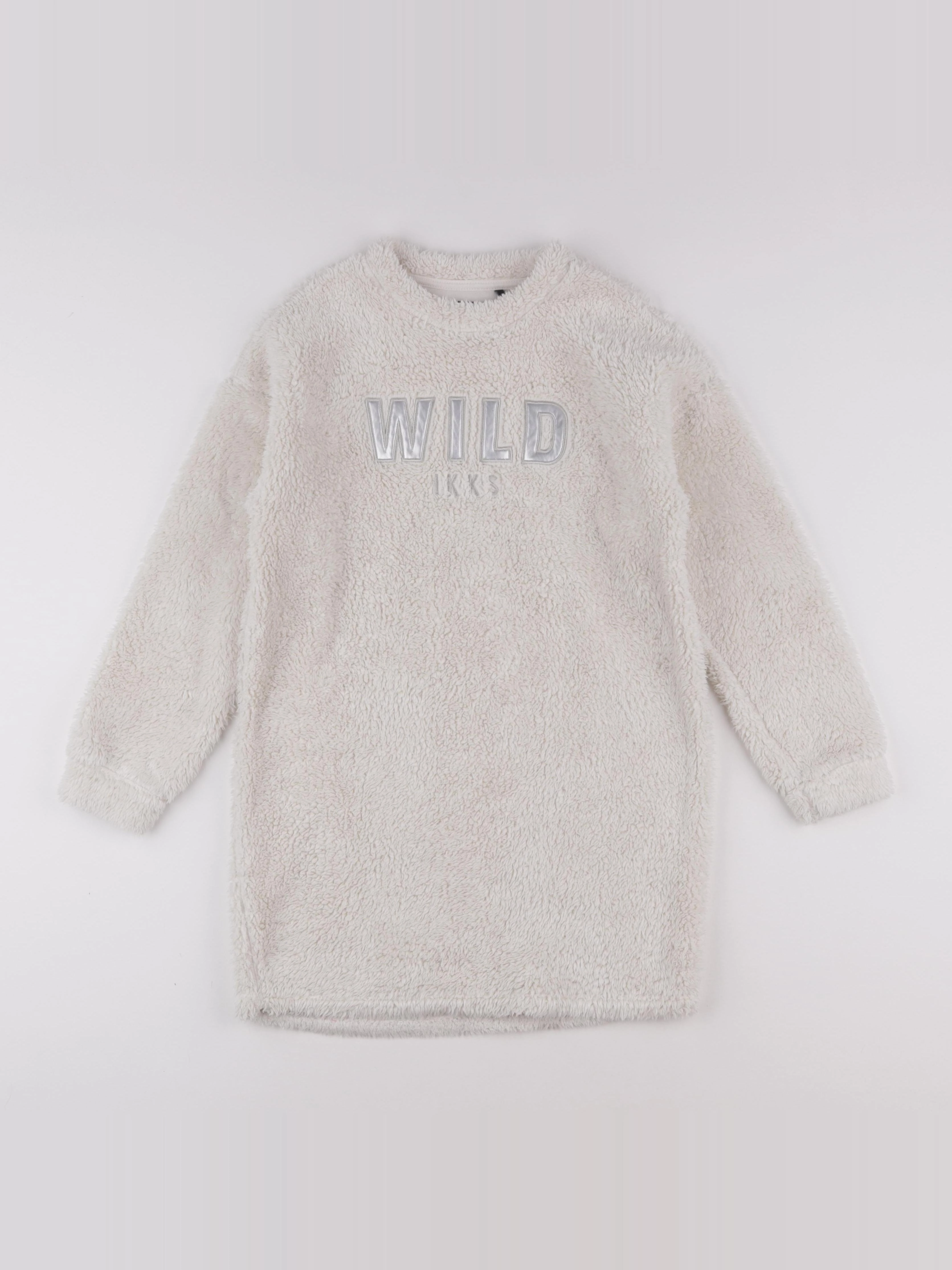 IKKS - robe beige, argent - 10 ans