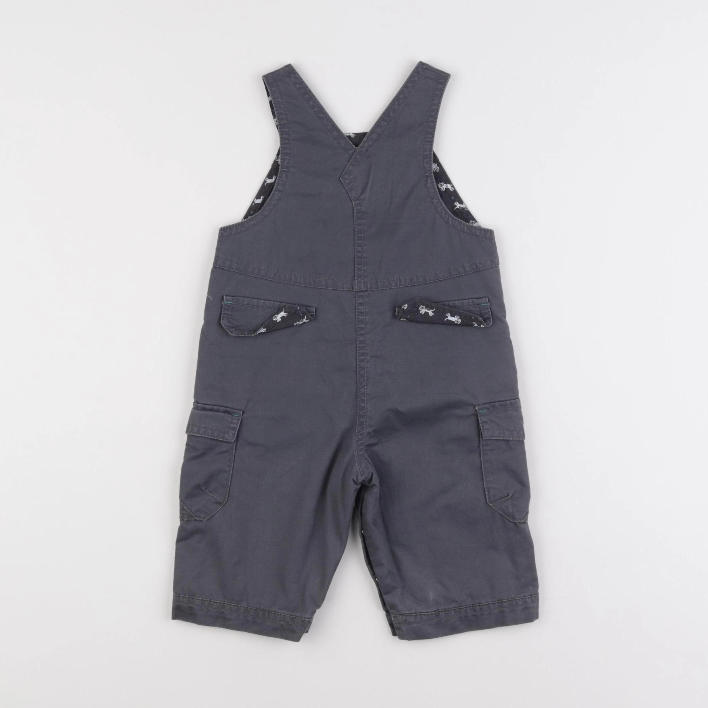 Natalys - salopette gris - 6 mois