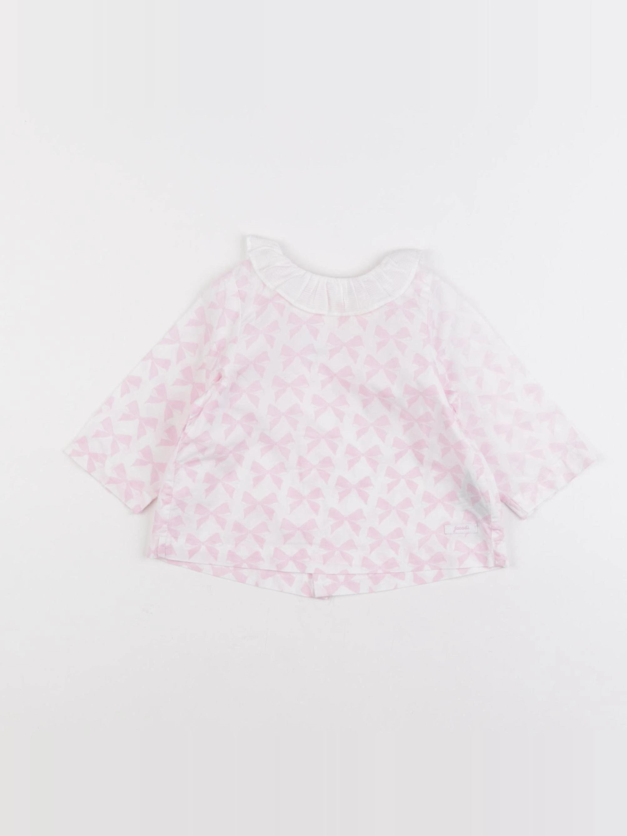 Jacadi - blouse blanc, rose - 6 mois