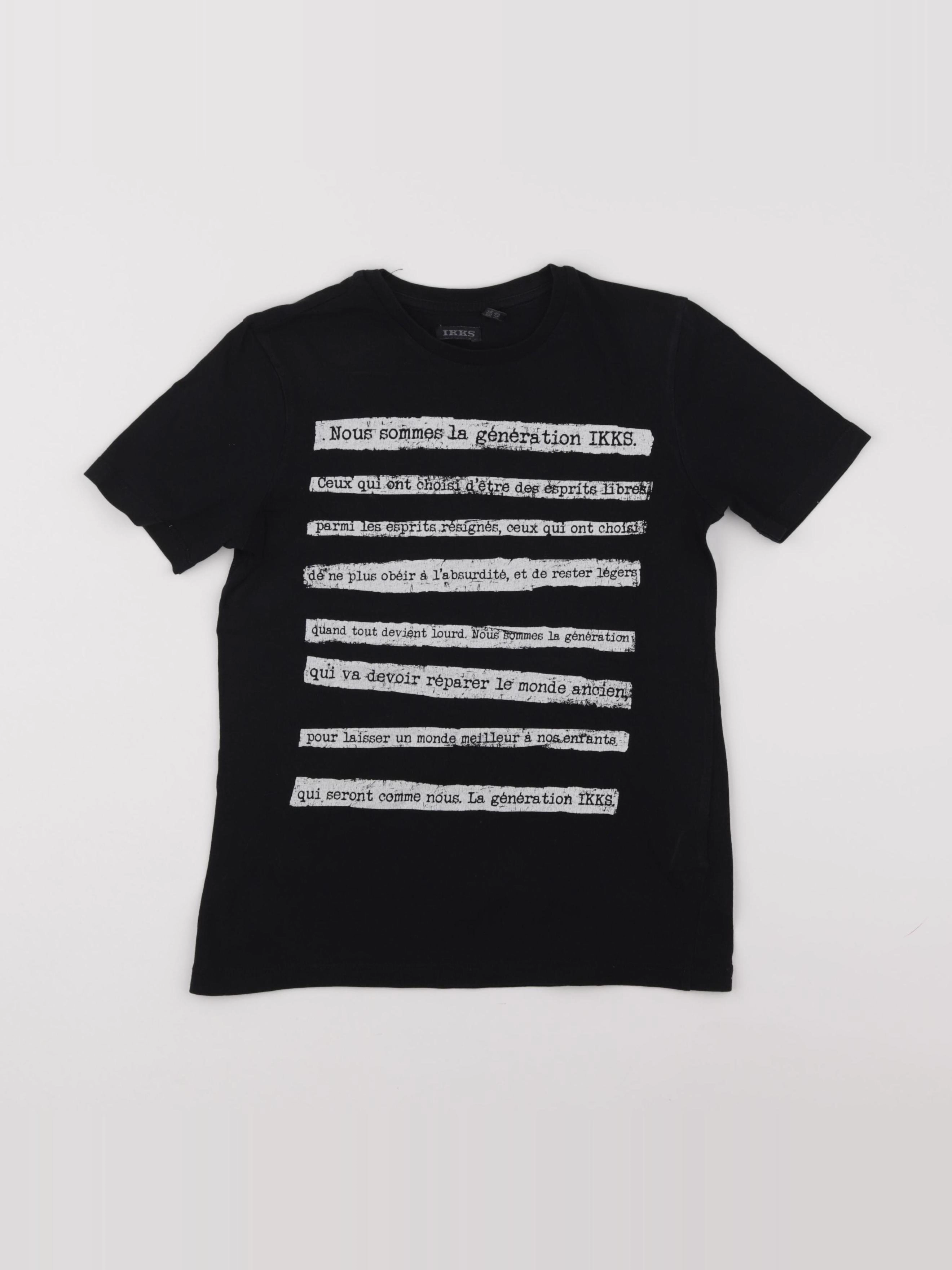 IKKS - tee-shirt noir - 10 ans