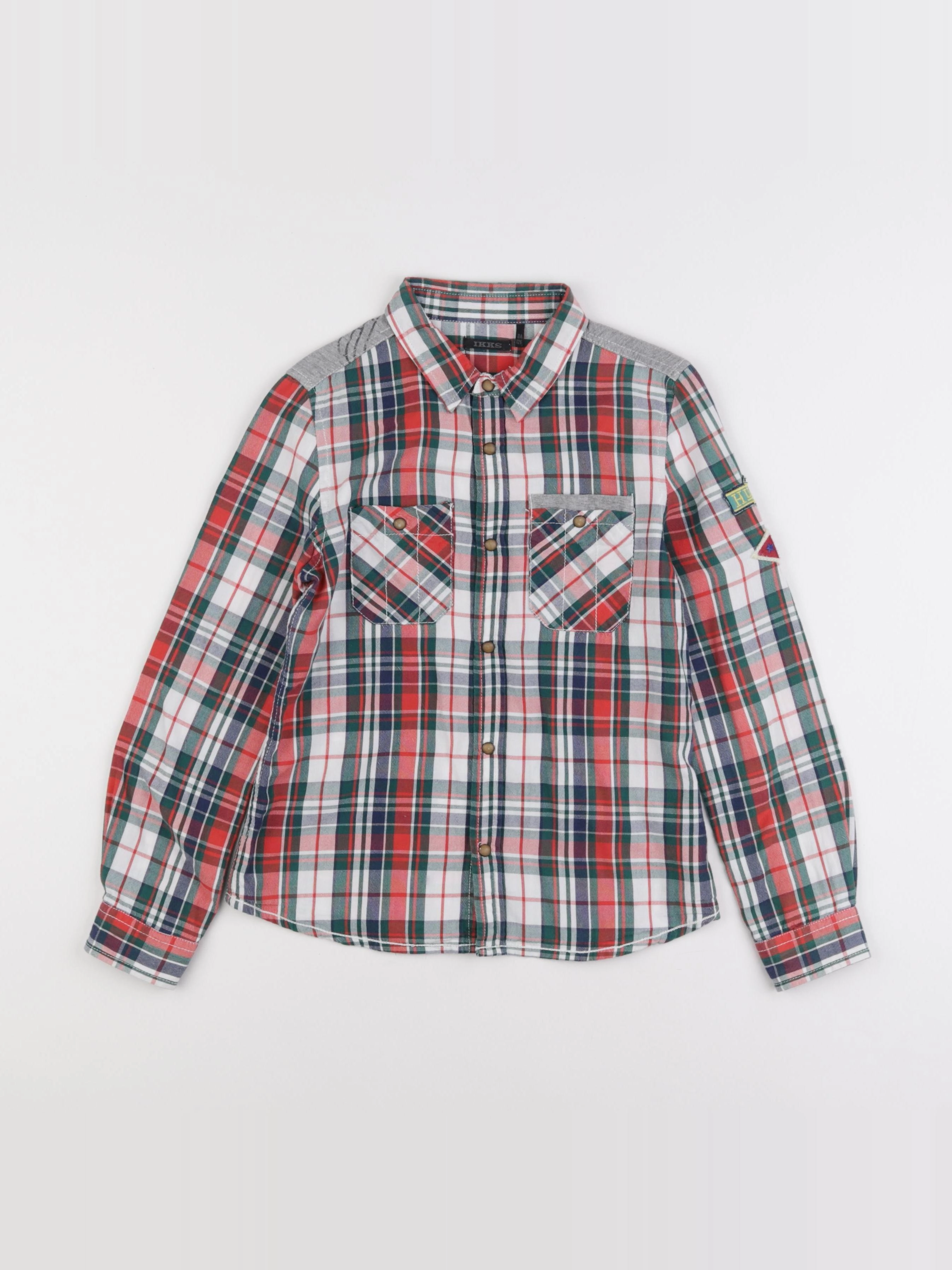 IKKS - chemise imprimé au dos rouge, blanc - 8 ans