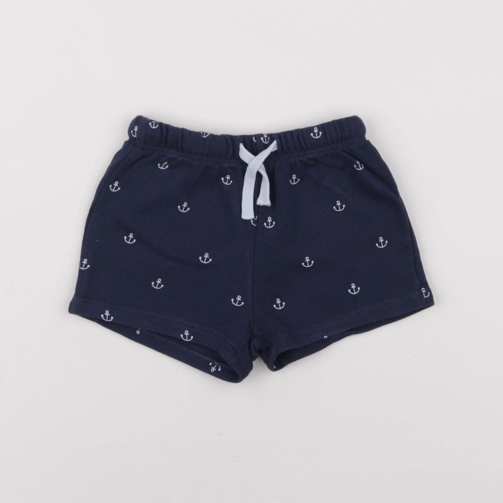 H&M - short bleu - 3/6 mois