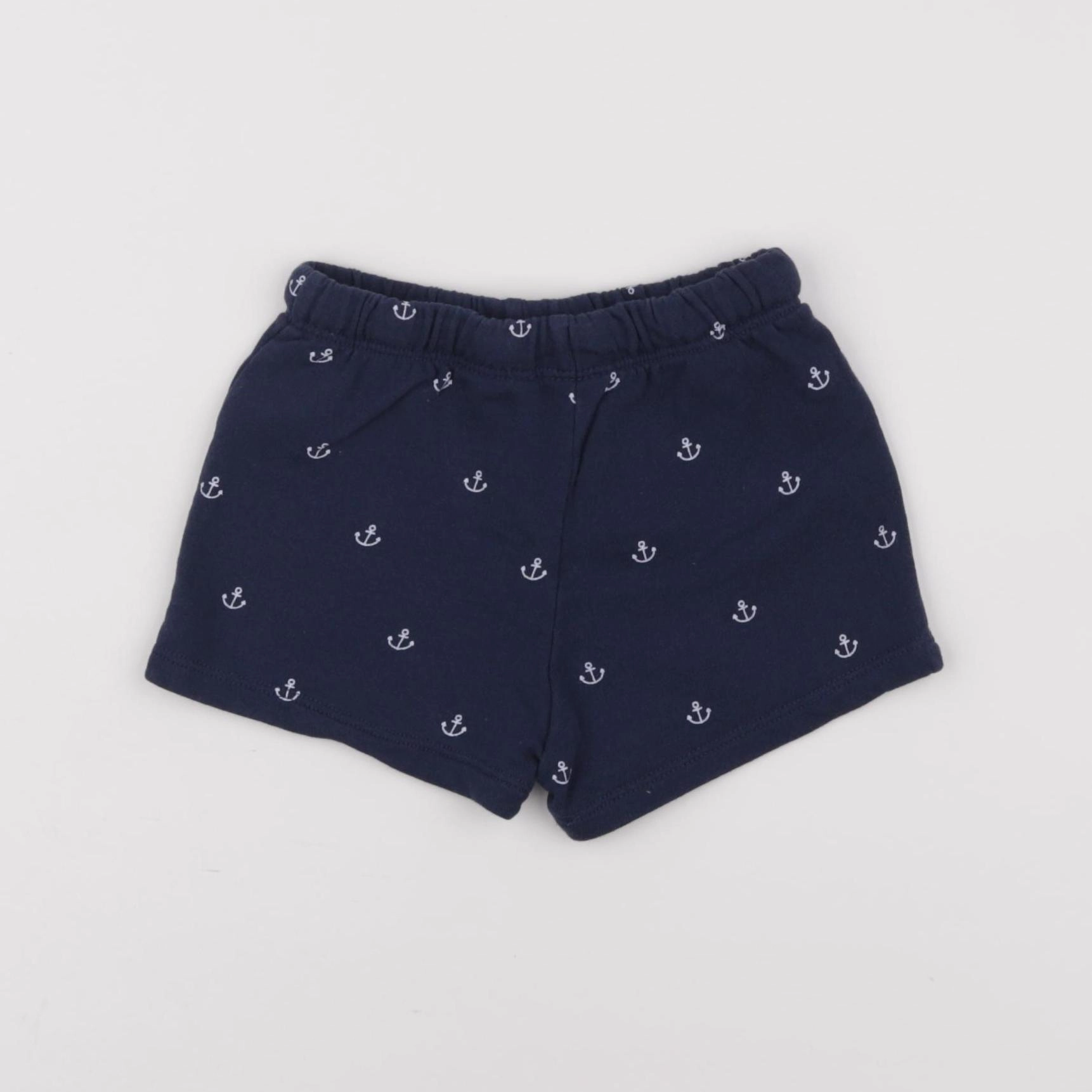 H&M - short bleu - 3/6 mois
