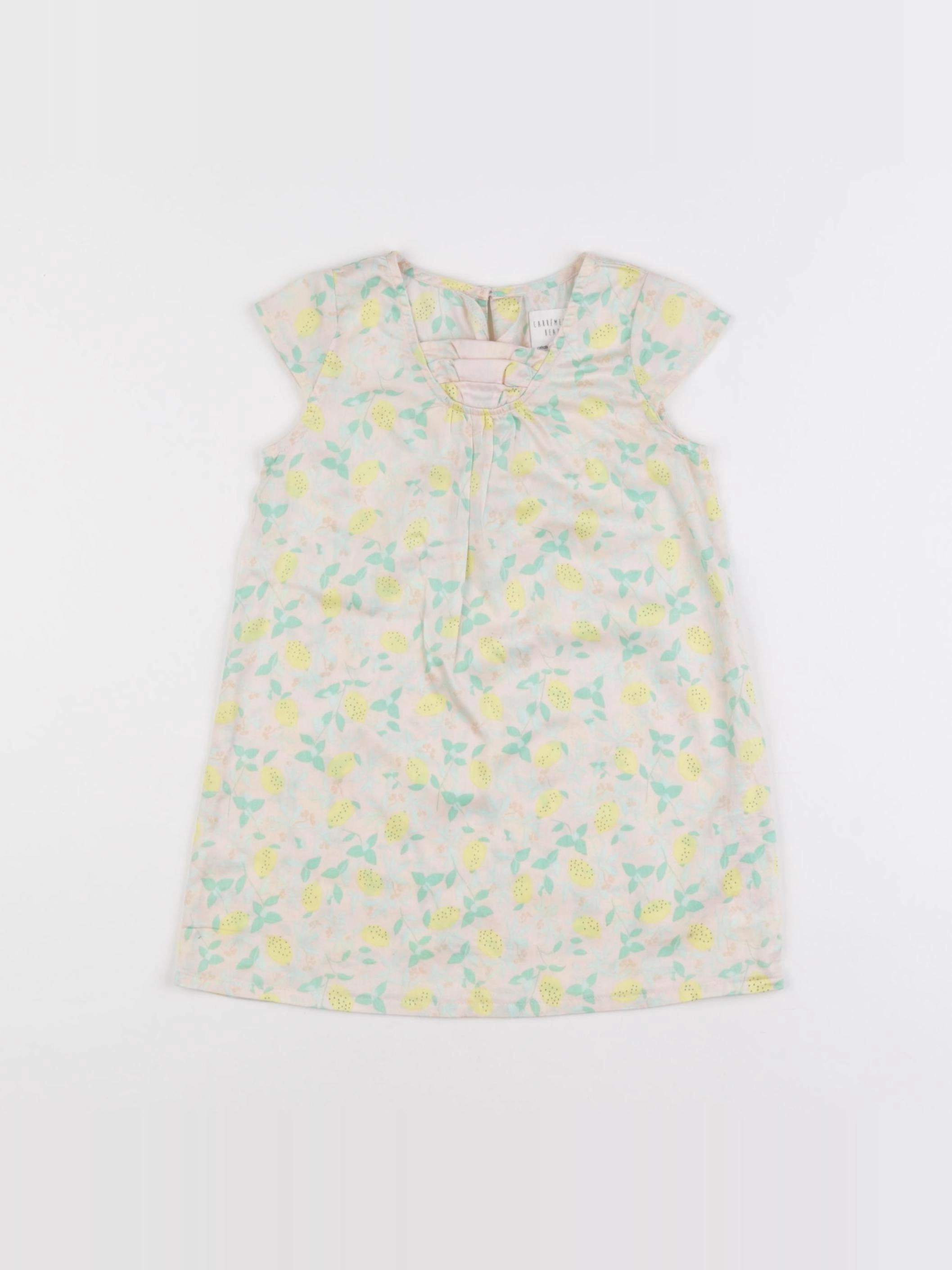 Carrément Beau - robe jaune, rose - 18 mois