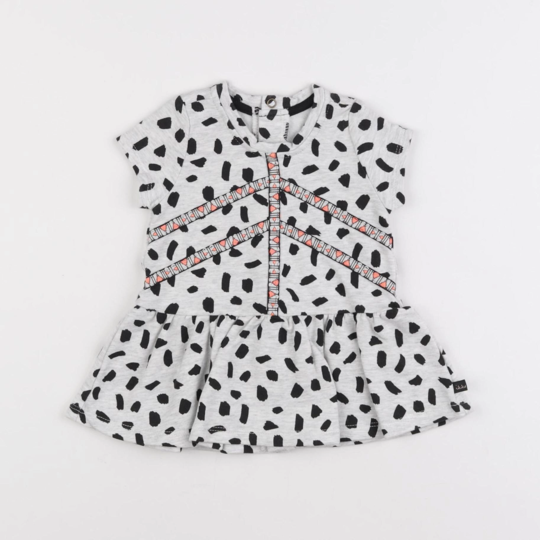 IKKS - robe gris, noir - 3 mois