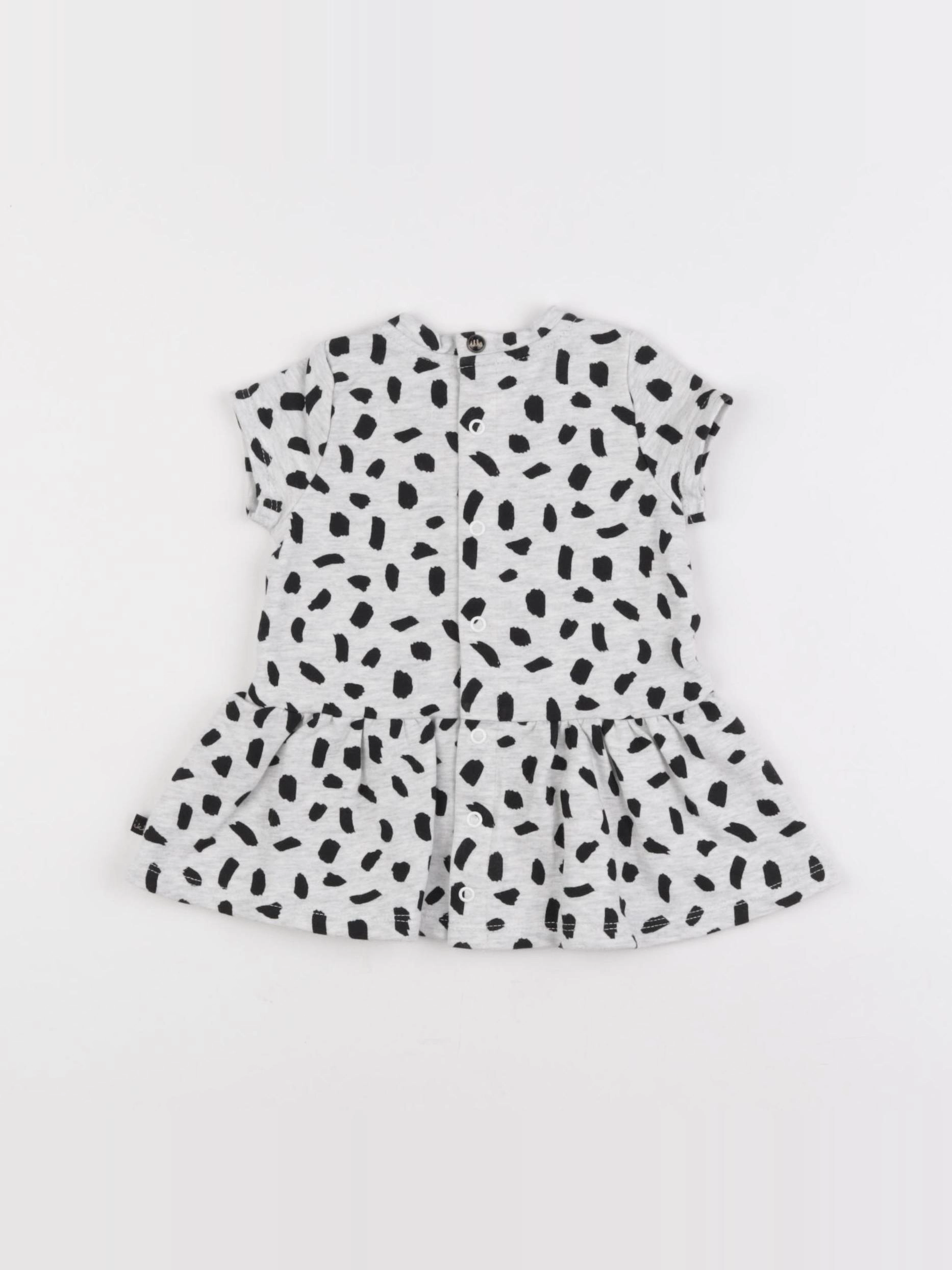 IKKS - robe gris, noir - 3 mois