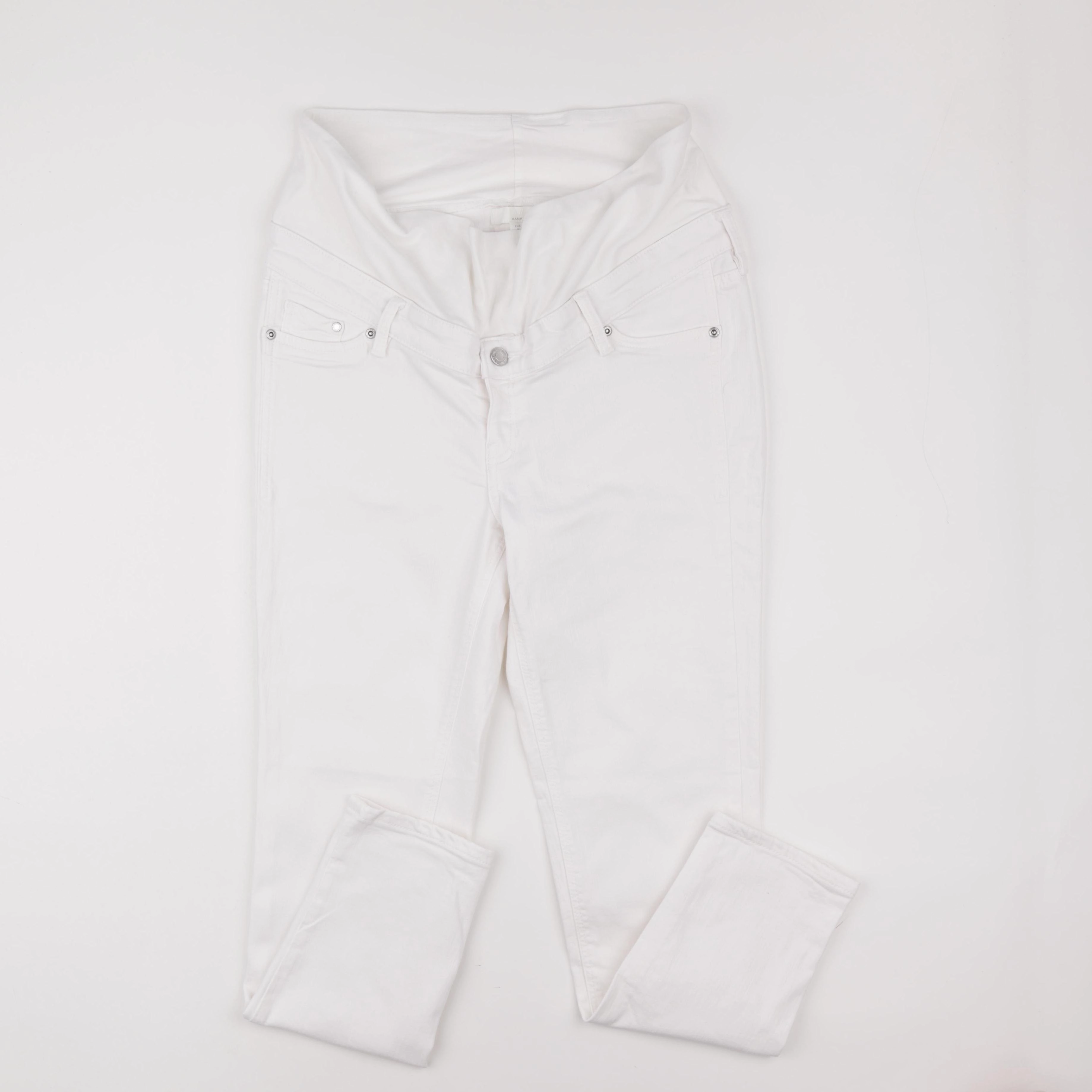 H&M - jean grossesse blanc - 40 à 42
