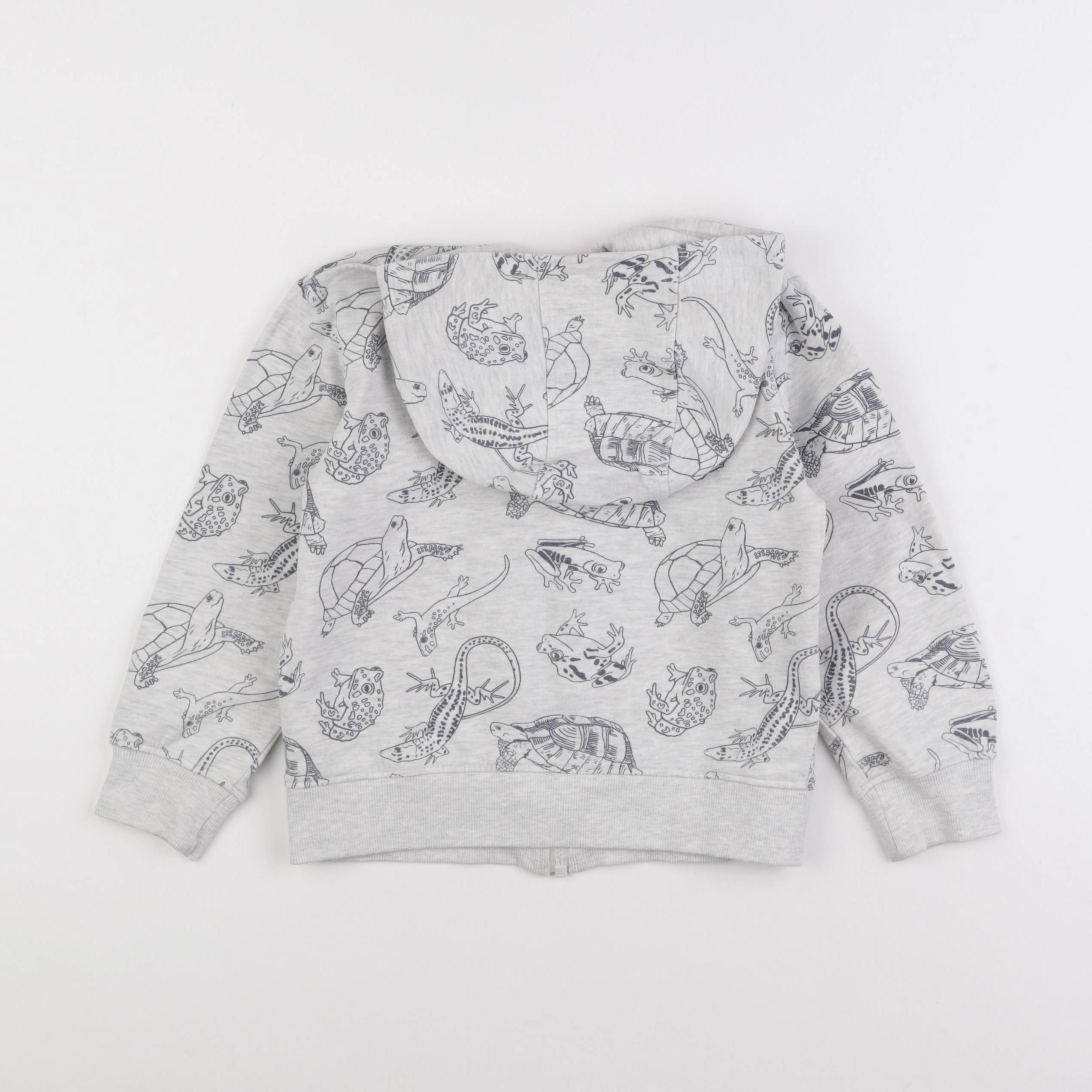 Vertbaudet - sweat bleu, gris - 6 ans