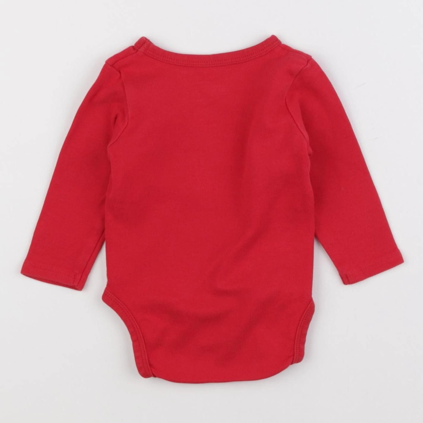 H&M - body rouge - 1/3 mois