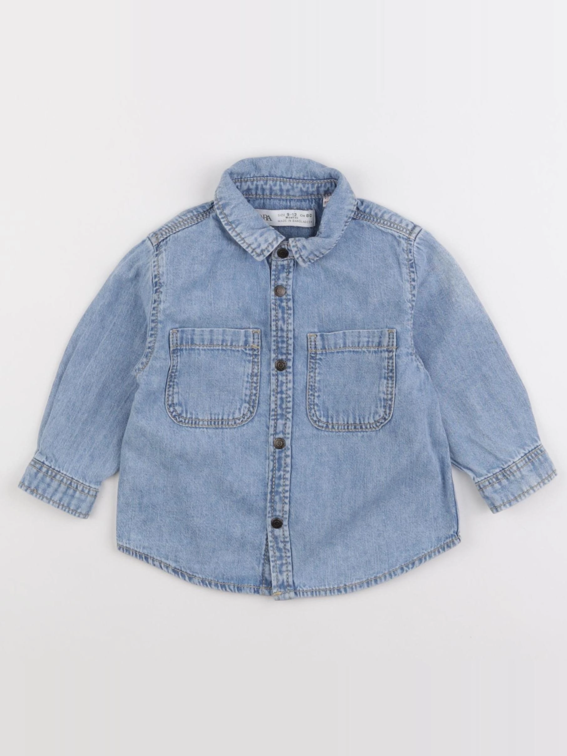 Zara - chemise bleu - 9/12 mois