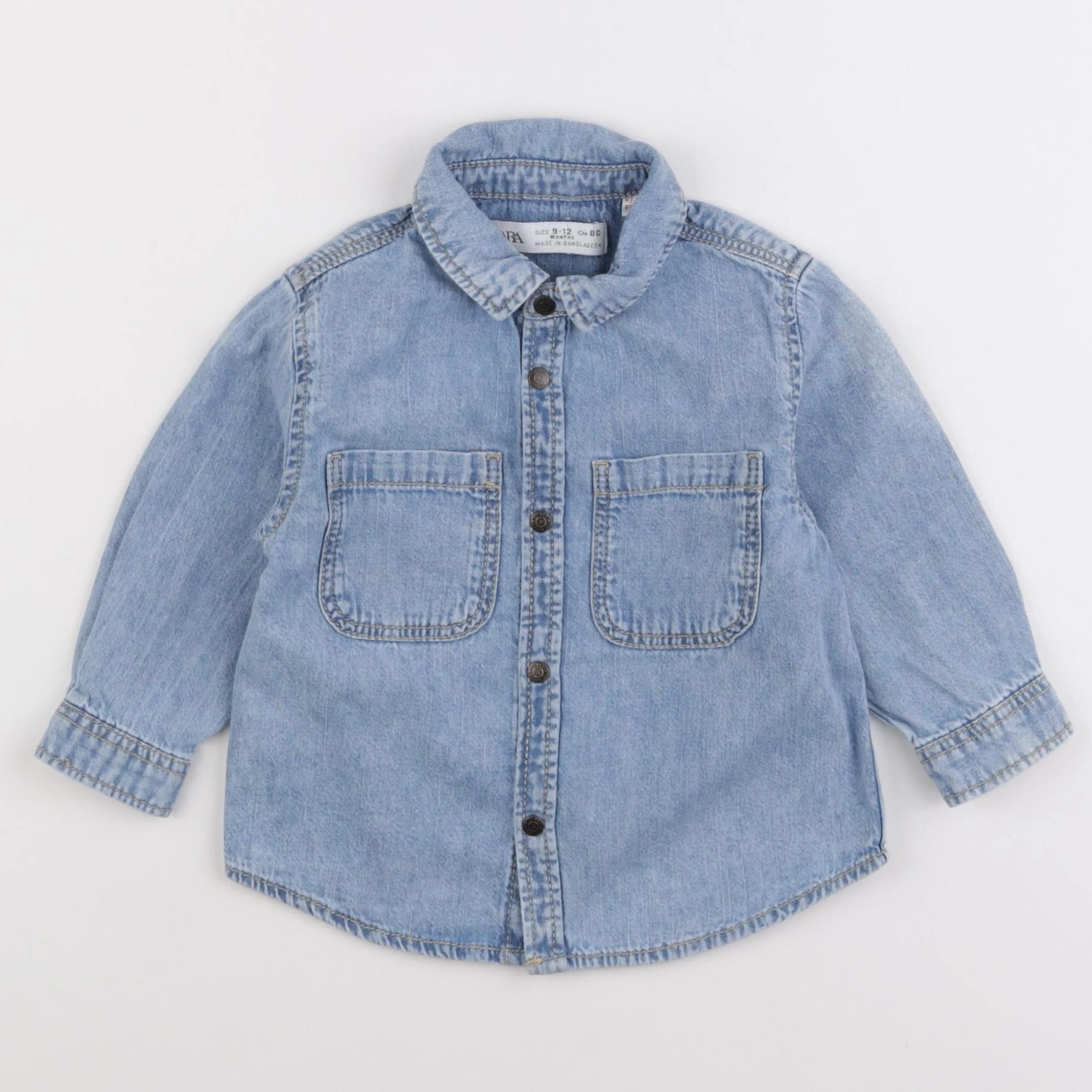 Zara - chemise bleu - 9/12 mois