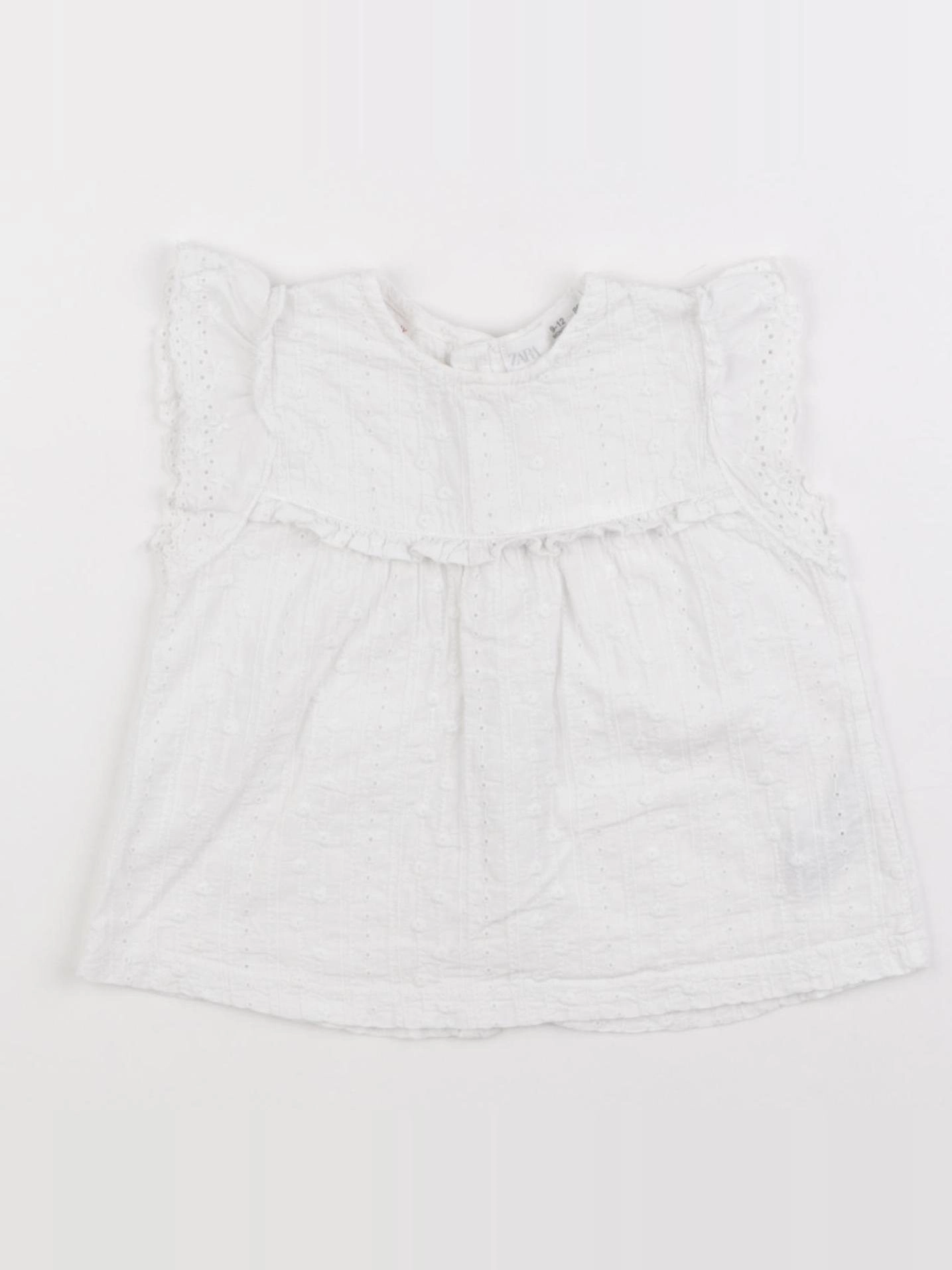 Zara - blouse blanc - 9/12 mois