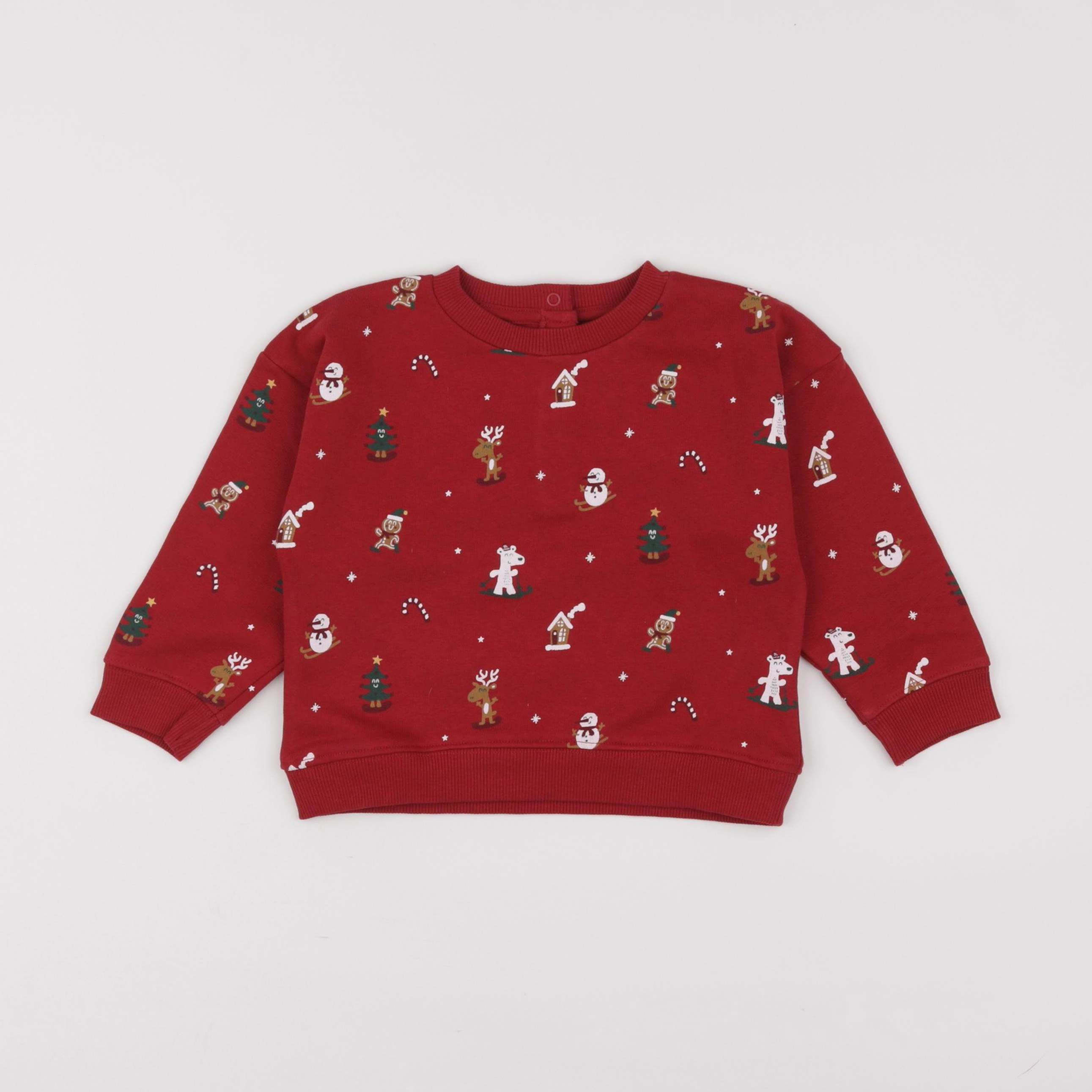Vertbaudet - sweat rouge - 2 ans