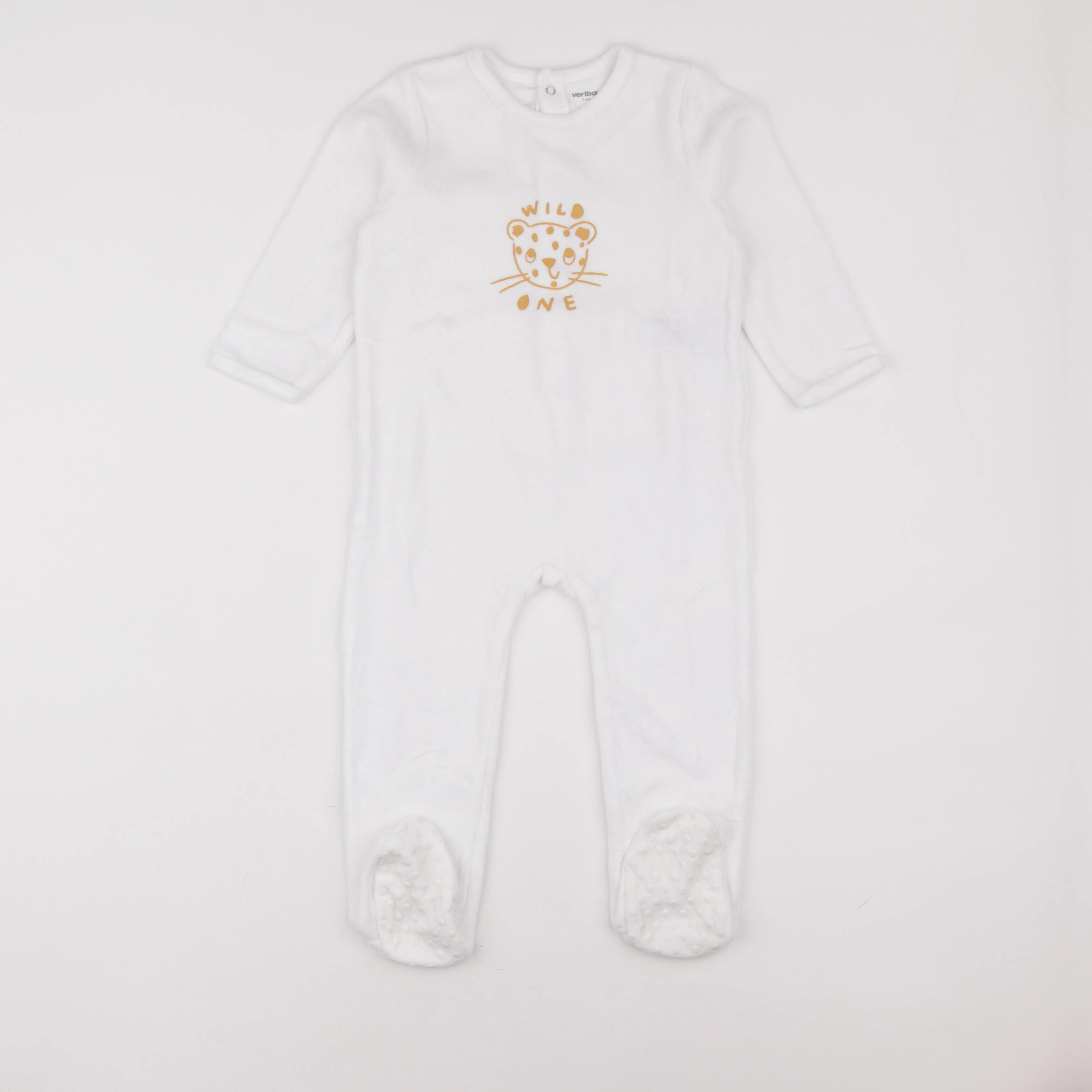 Vertbaudet - pyjama velours blanc - 2 ans