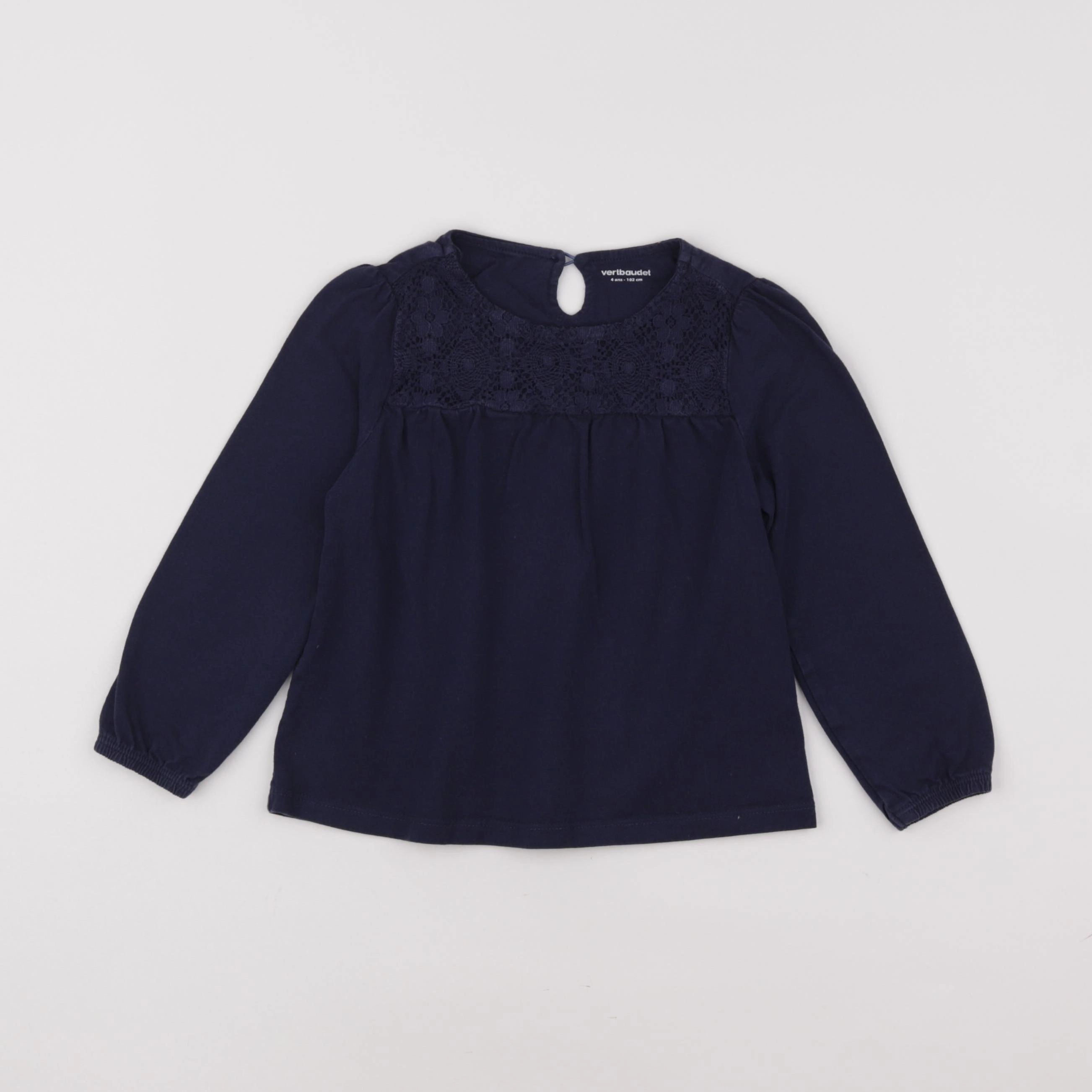 Vertbaudet - tee-shirt bleu - 4 ans
