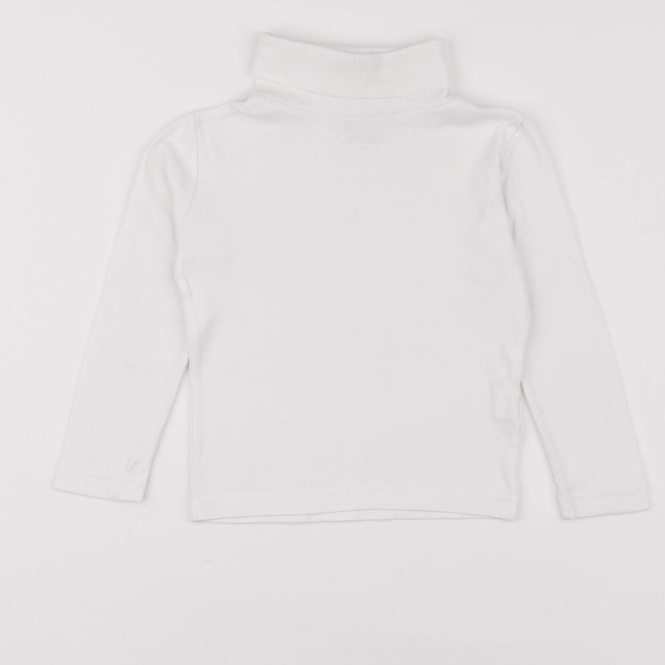 Monoprix - sous-pull blanc - 4 ans