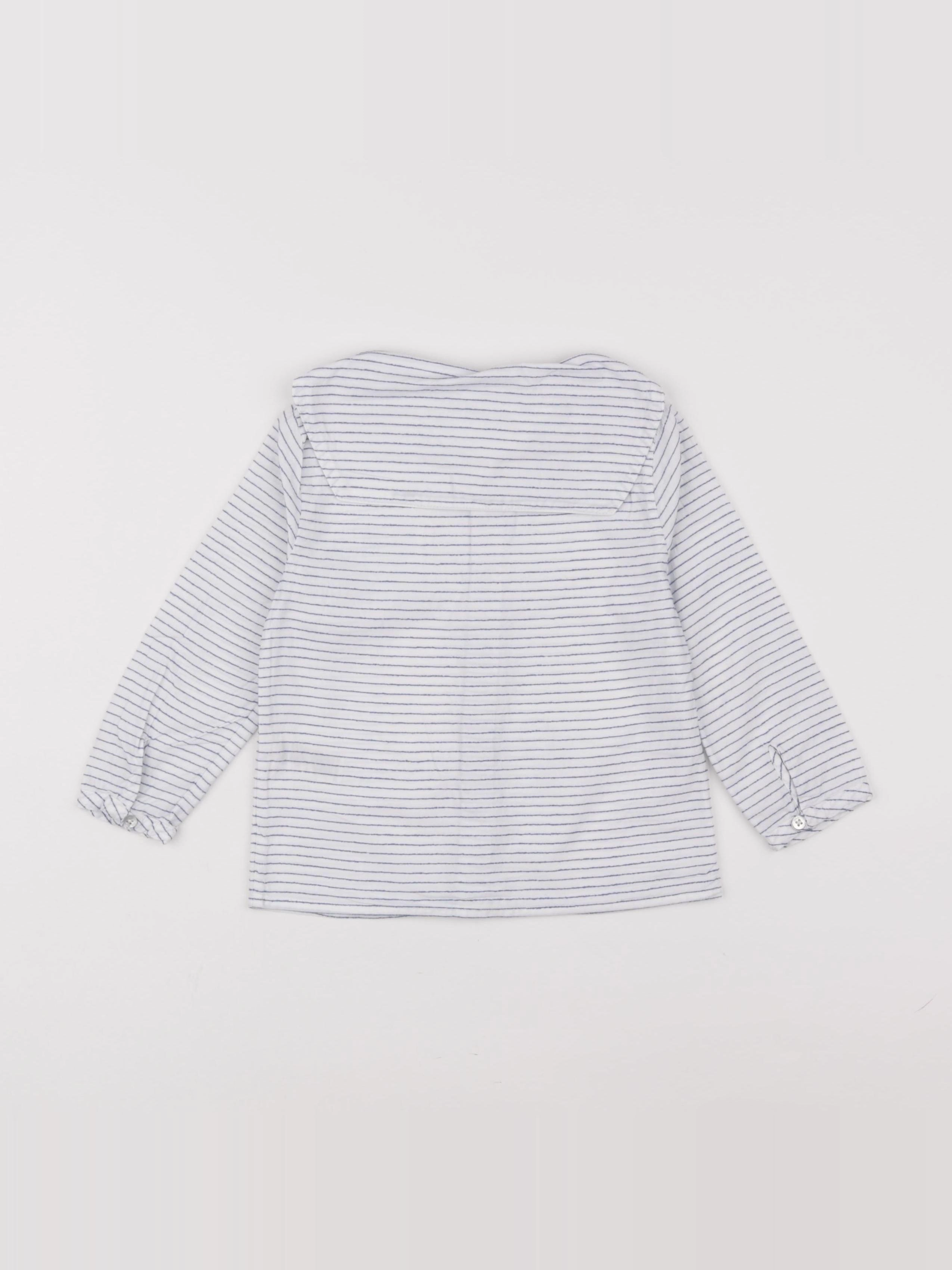 Natalys - chemise blanc, bleu - 3 ans