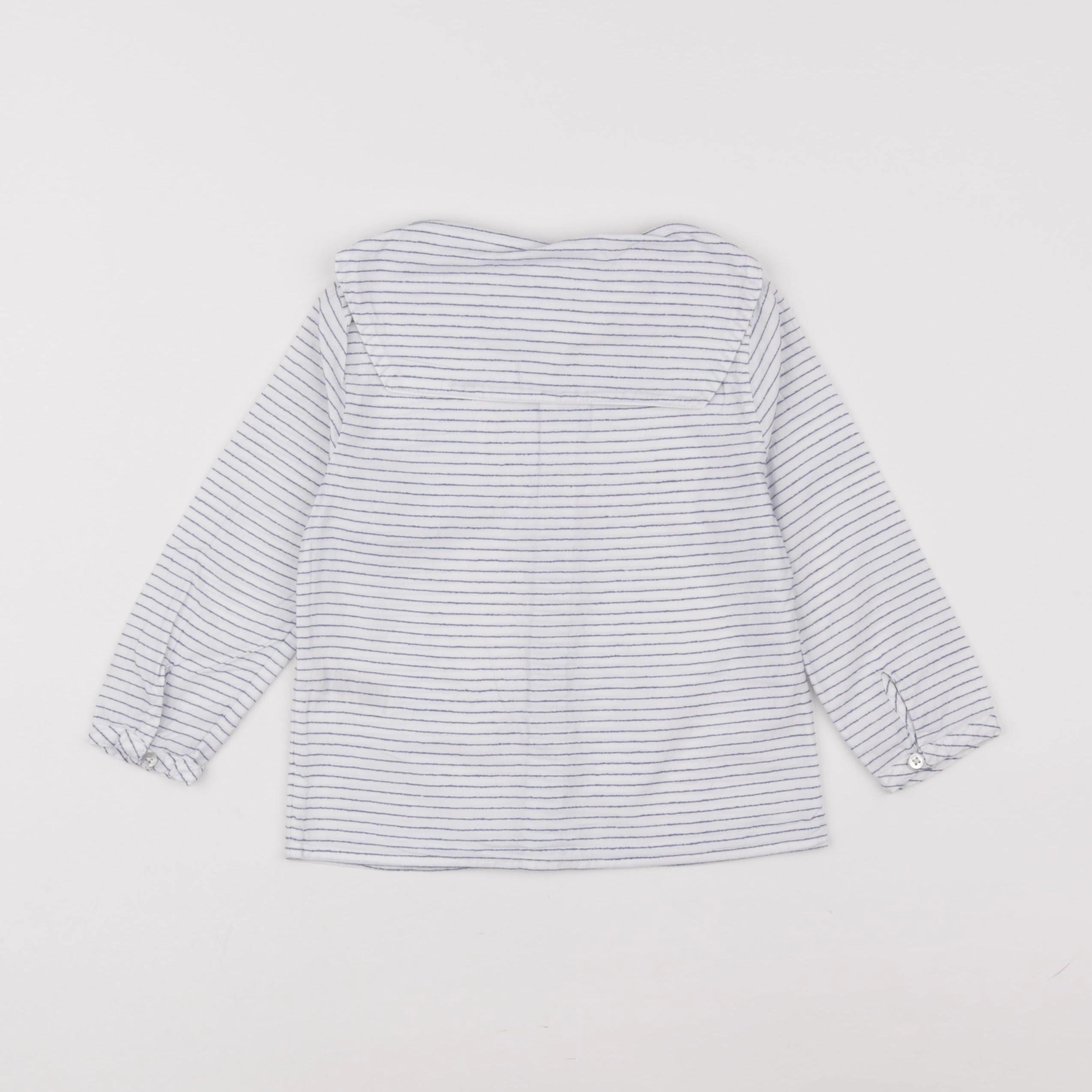 Natalys - chemise blanc, bleu - 3 ans