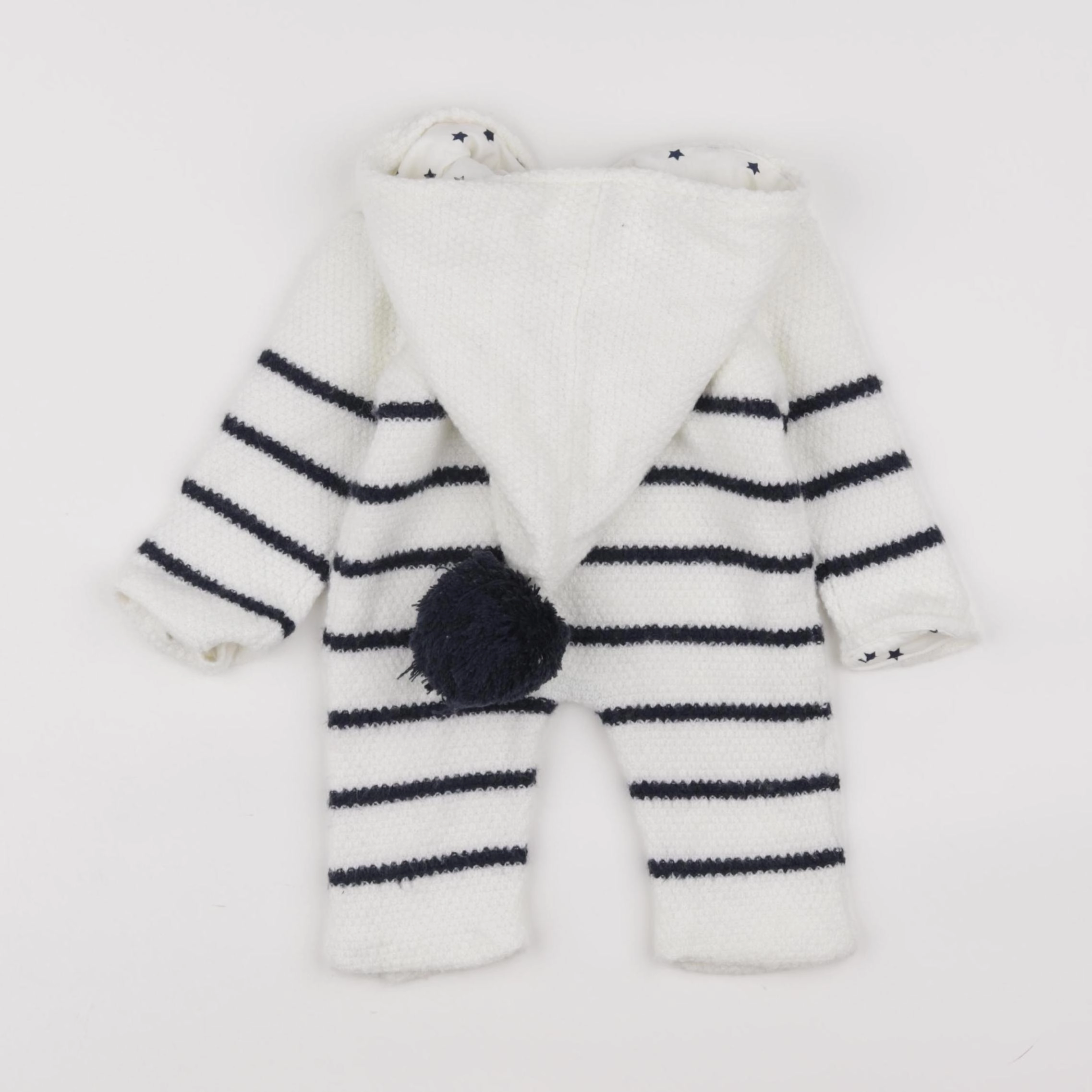 Vertbaudet - combinaison blanc, bleu - 3 mois