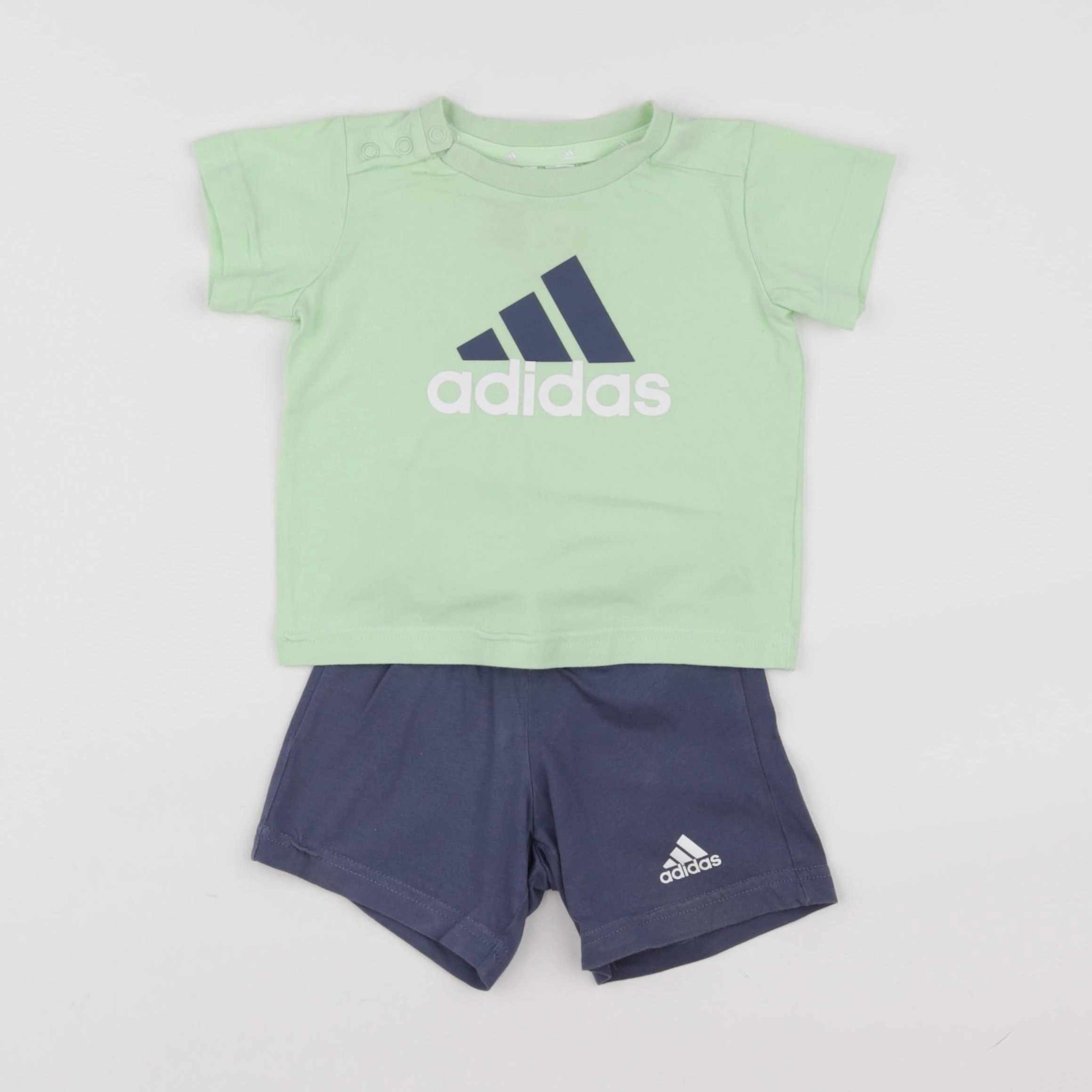 Adidas - ensemble bleu, vert - 6/9 mois