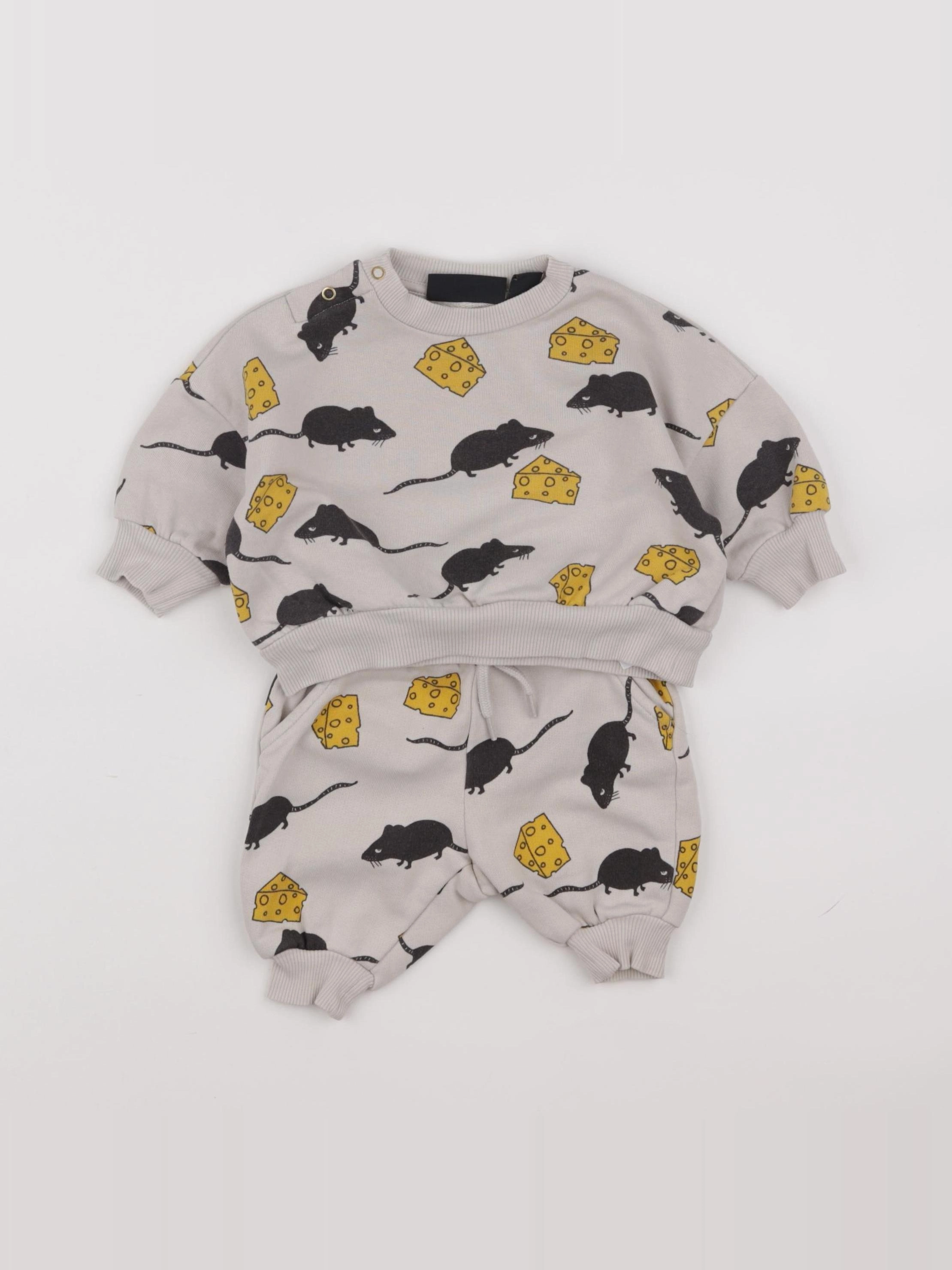 Mini Rodini - ensemble gris - 3/6 mois