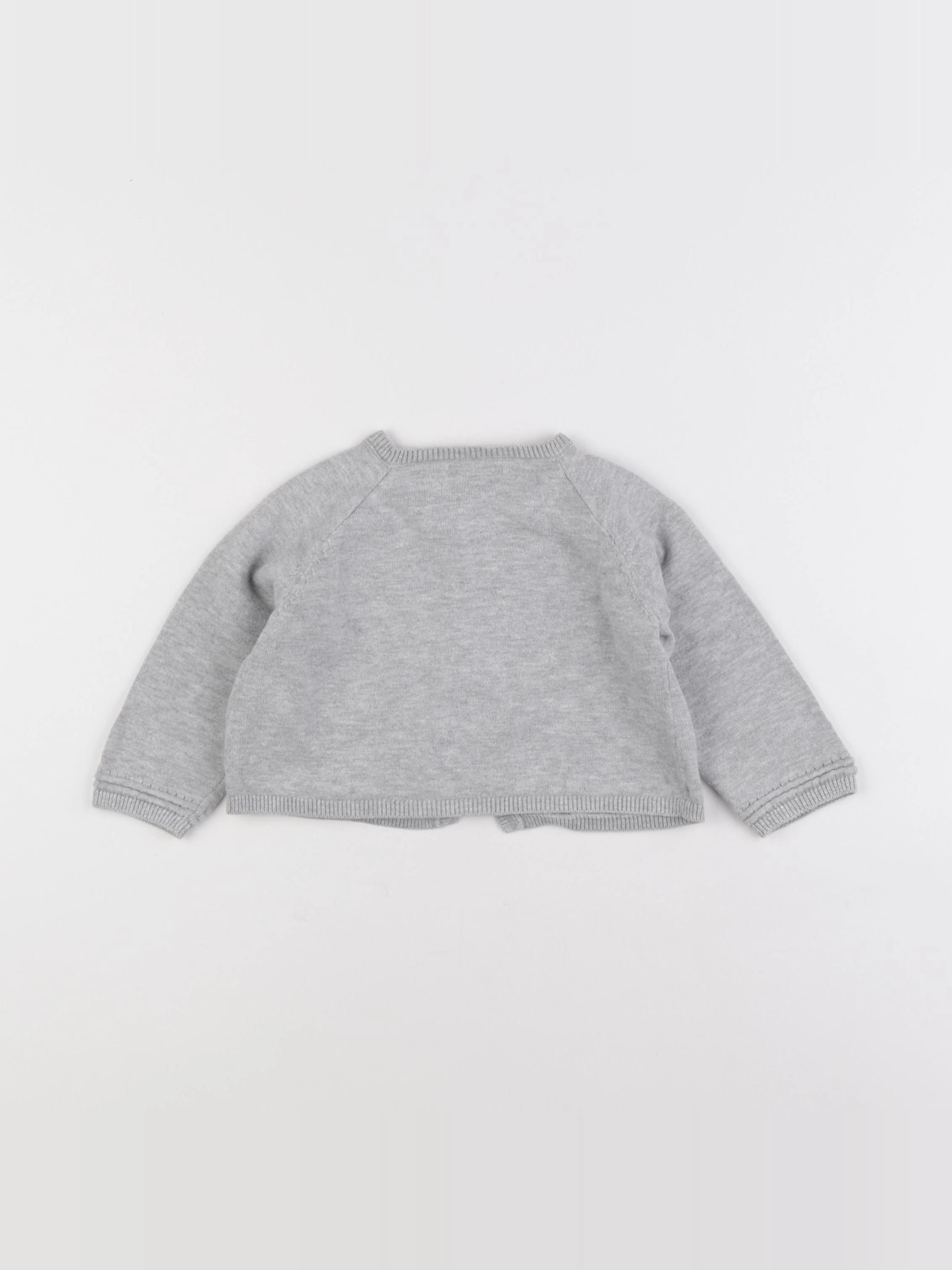 Vertbaudet - gilet gris - 18 mois