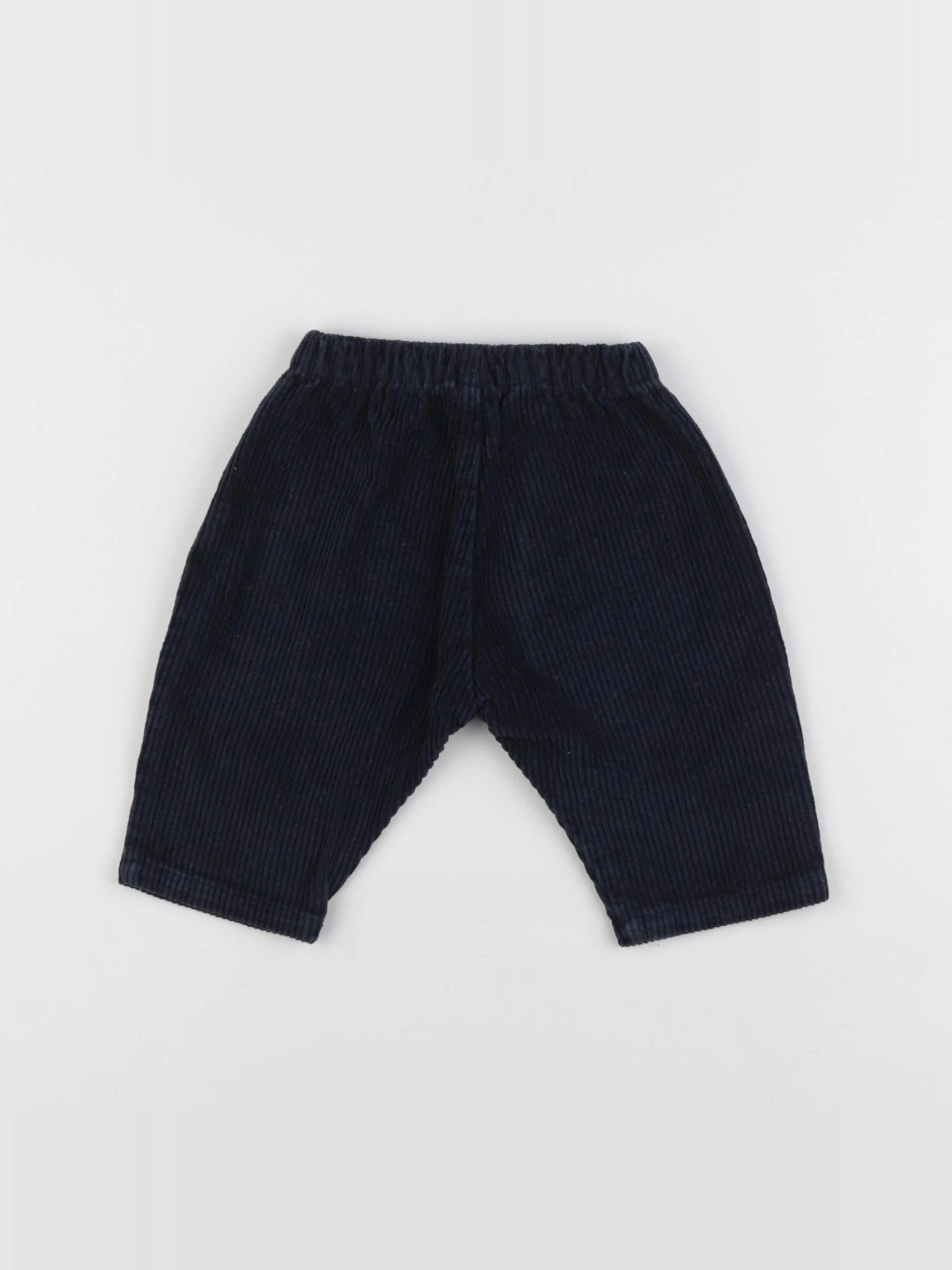 Petit Bateau - pantalon bleu - 6 mois