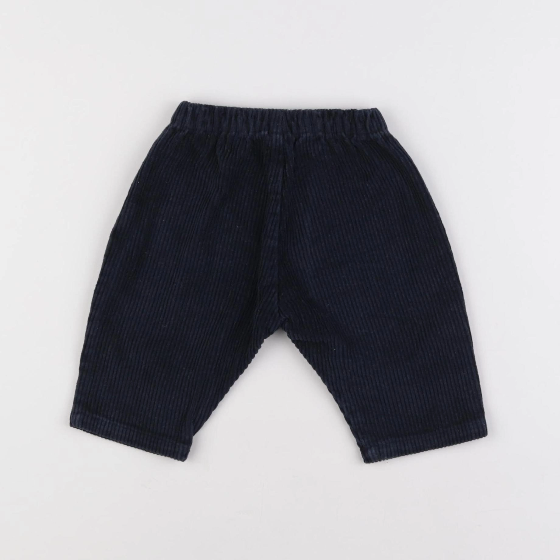 Petit Bateau - pantalon bleu - 6 mois