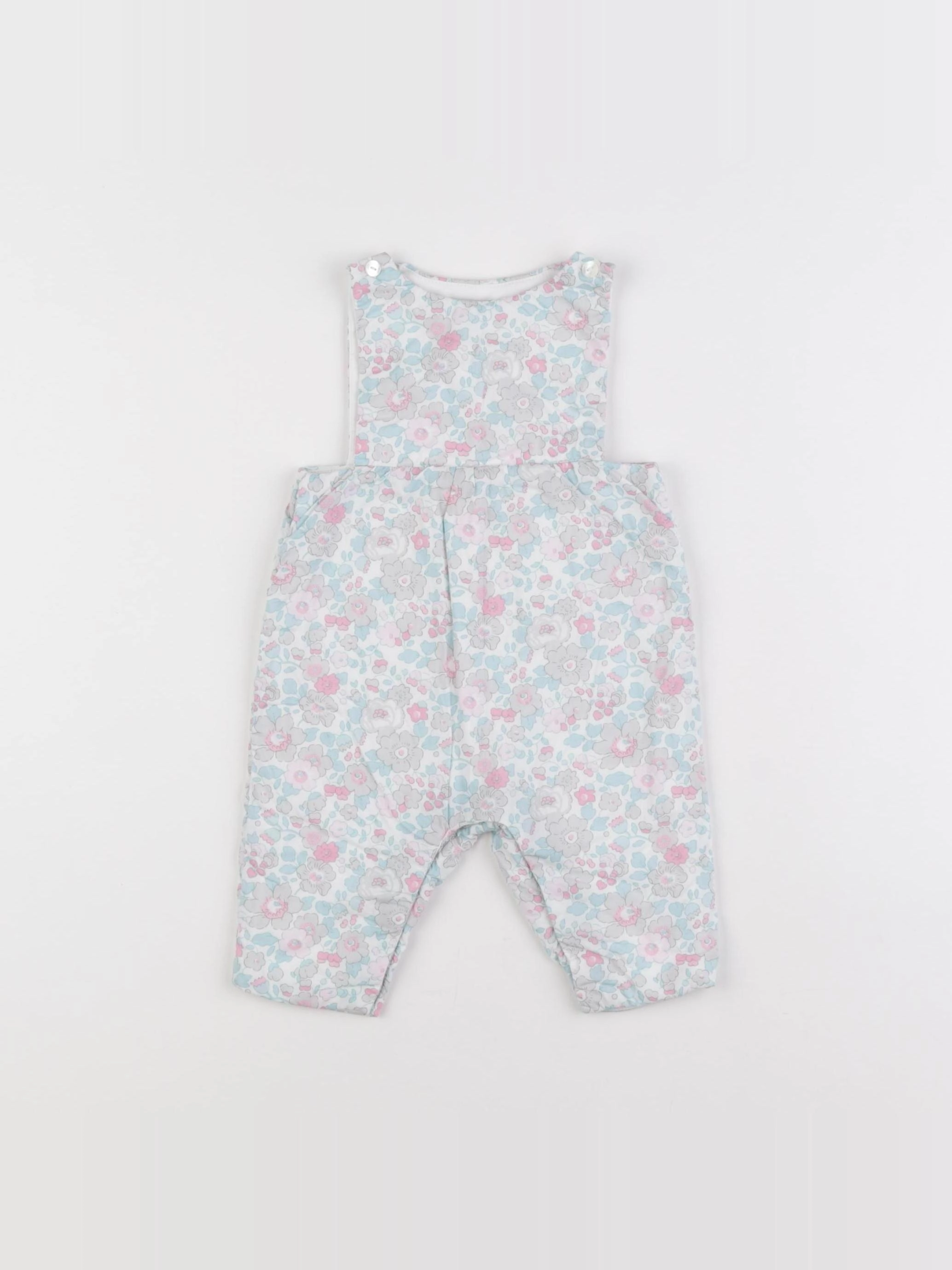 Jacadi - combinaison liberty bleu, rose - 3 mois