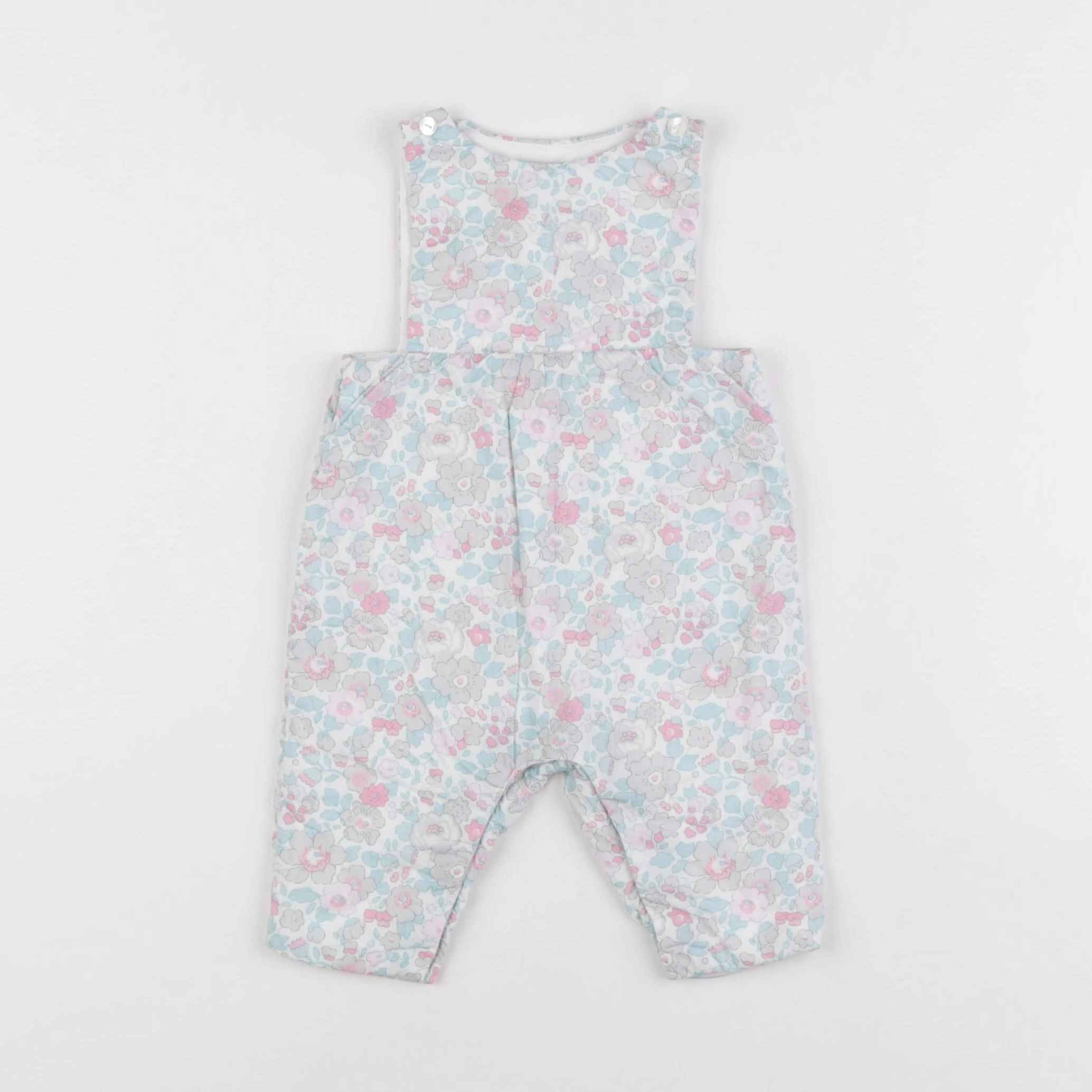 Jacadi - combinaison liberty bleu, rose - 3 mois