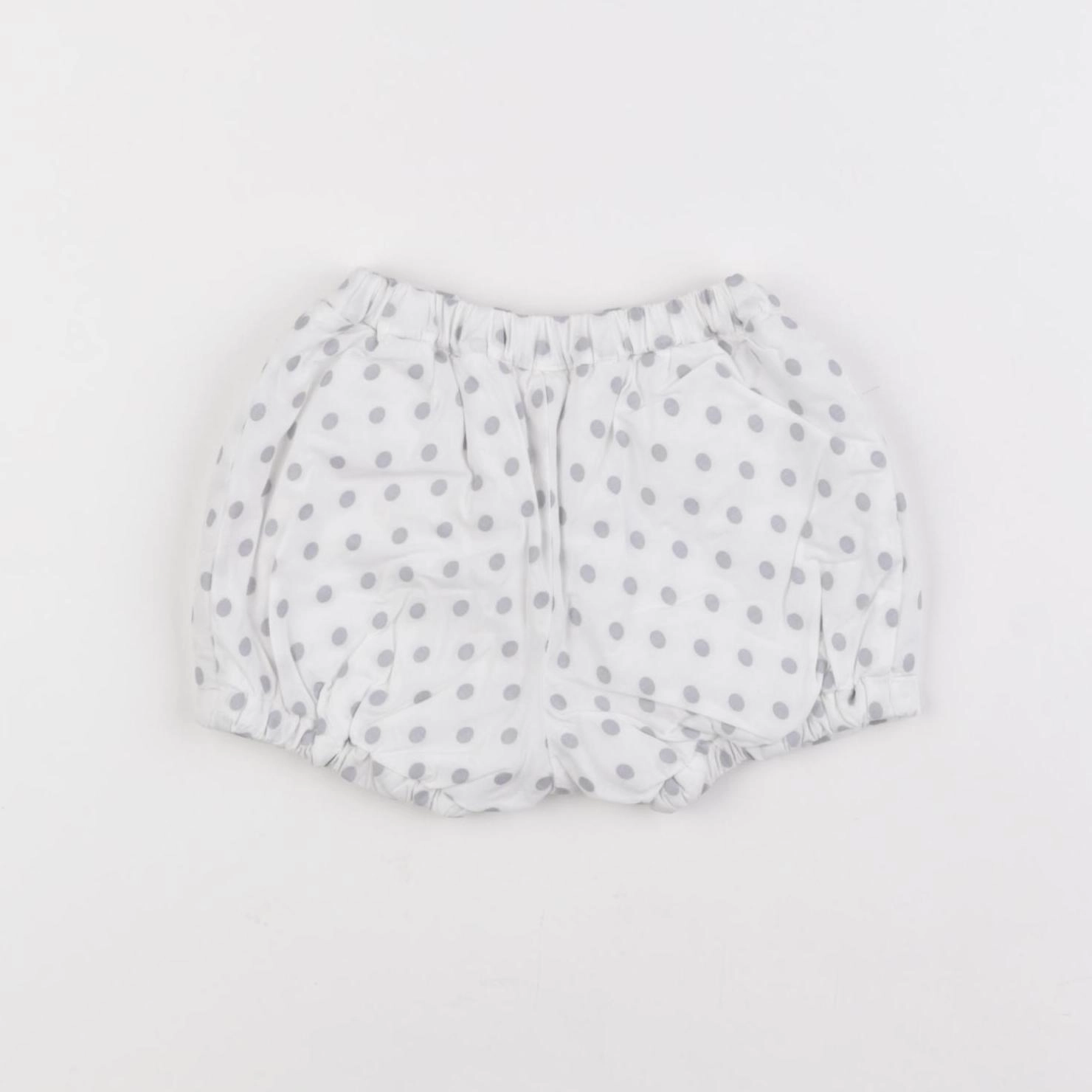 Jacadi - short blanc, gris - 1 mois