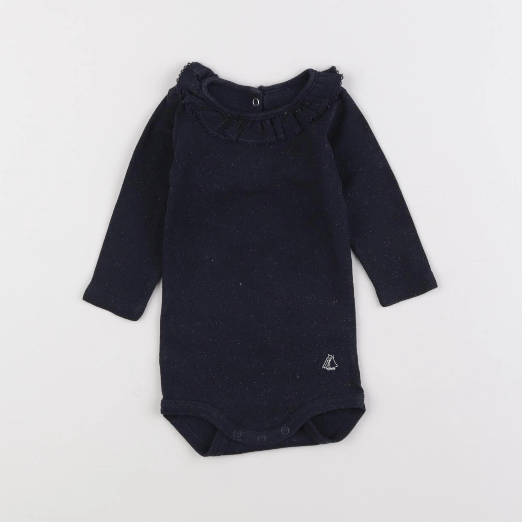 Petit Bateau - body à col bleu, or - 3 mois
