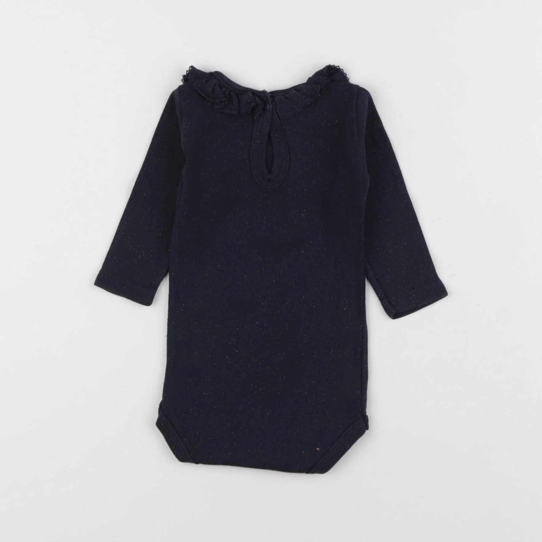 Petit Bateau - body à col bleu, or - 3 mois
