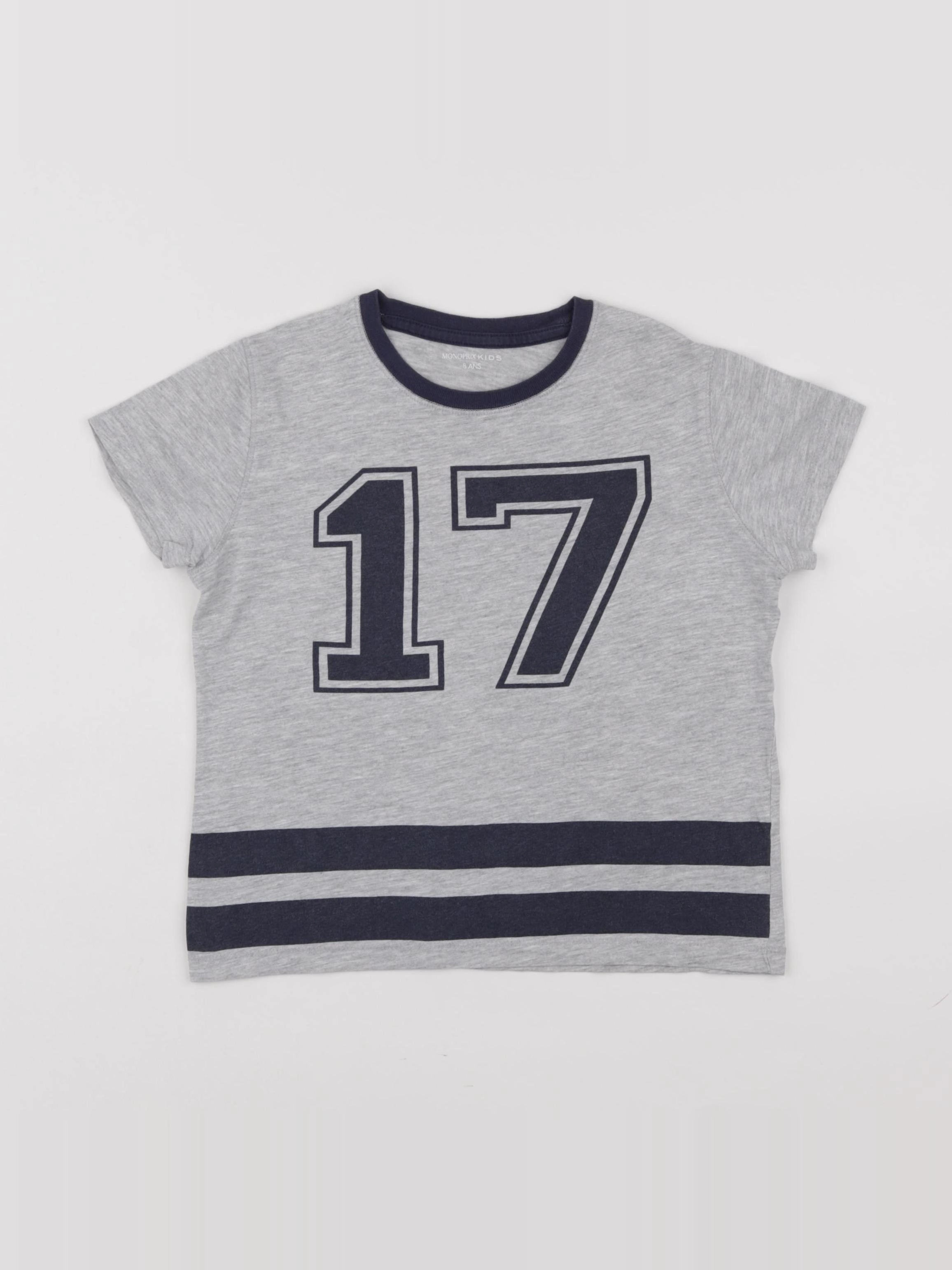 Monoprix - tee-shirt gris - 8 ans