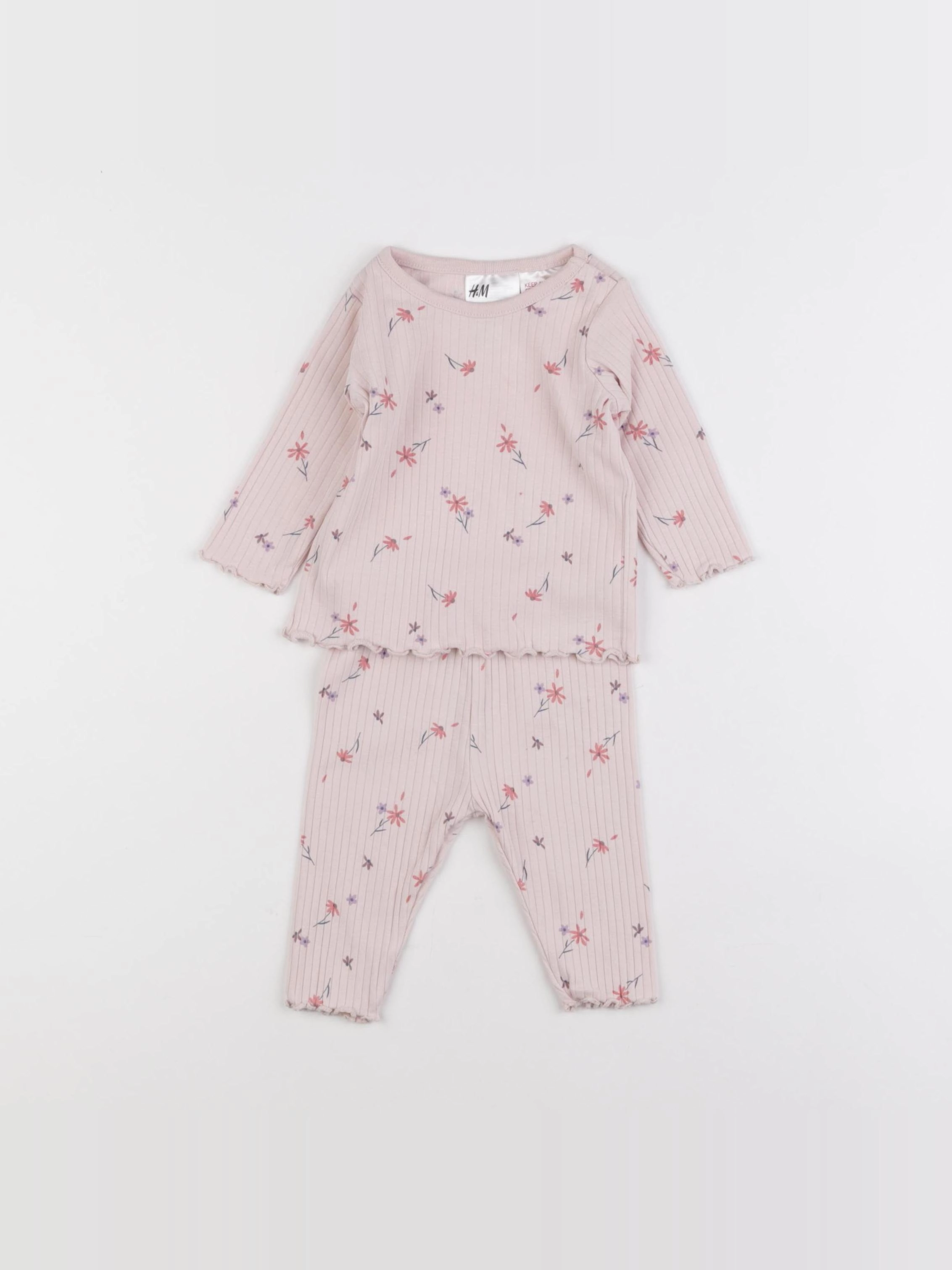 H&M - pyjama coton rose - 1 mois