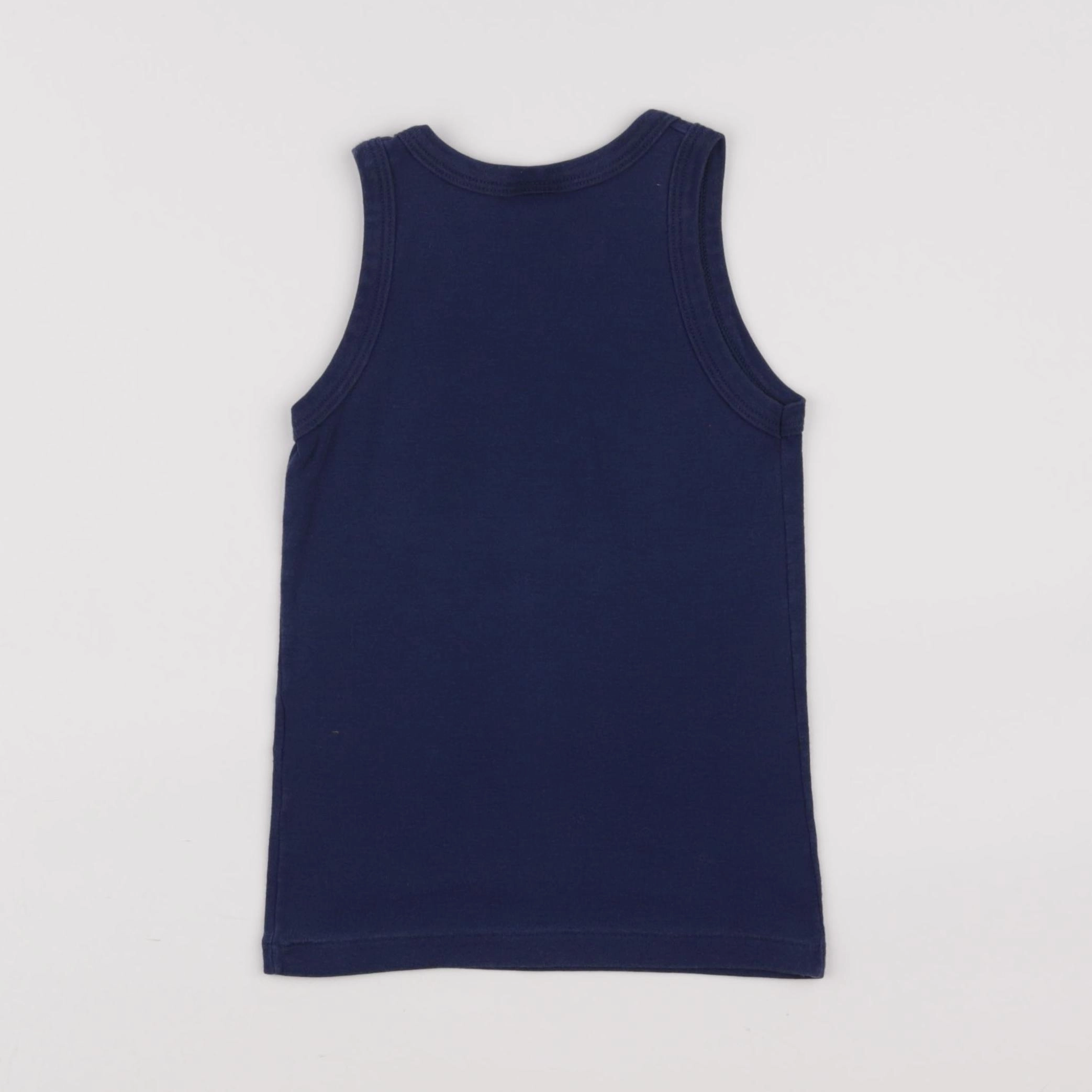 Petit Bateau - maillot de corps bleu - 6 ans