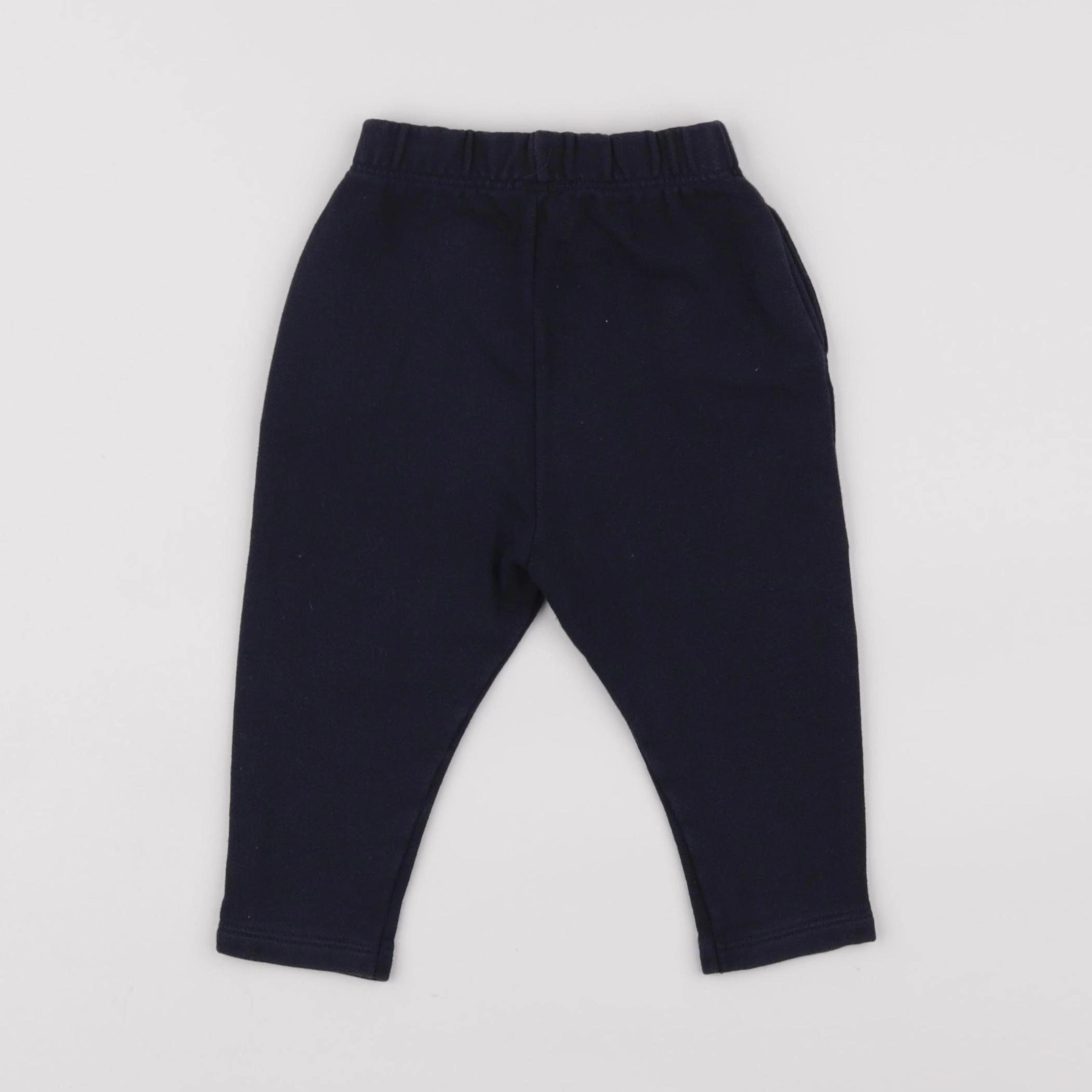 Petit Bateau - jogging bleu - 12 mois