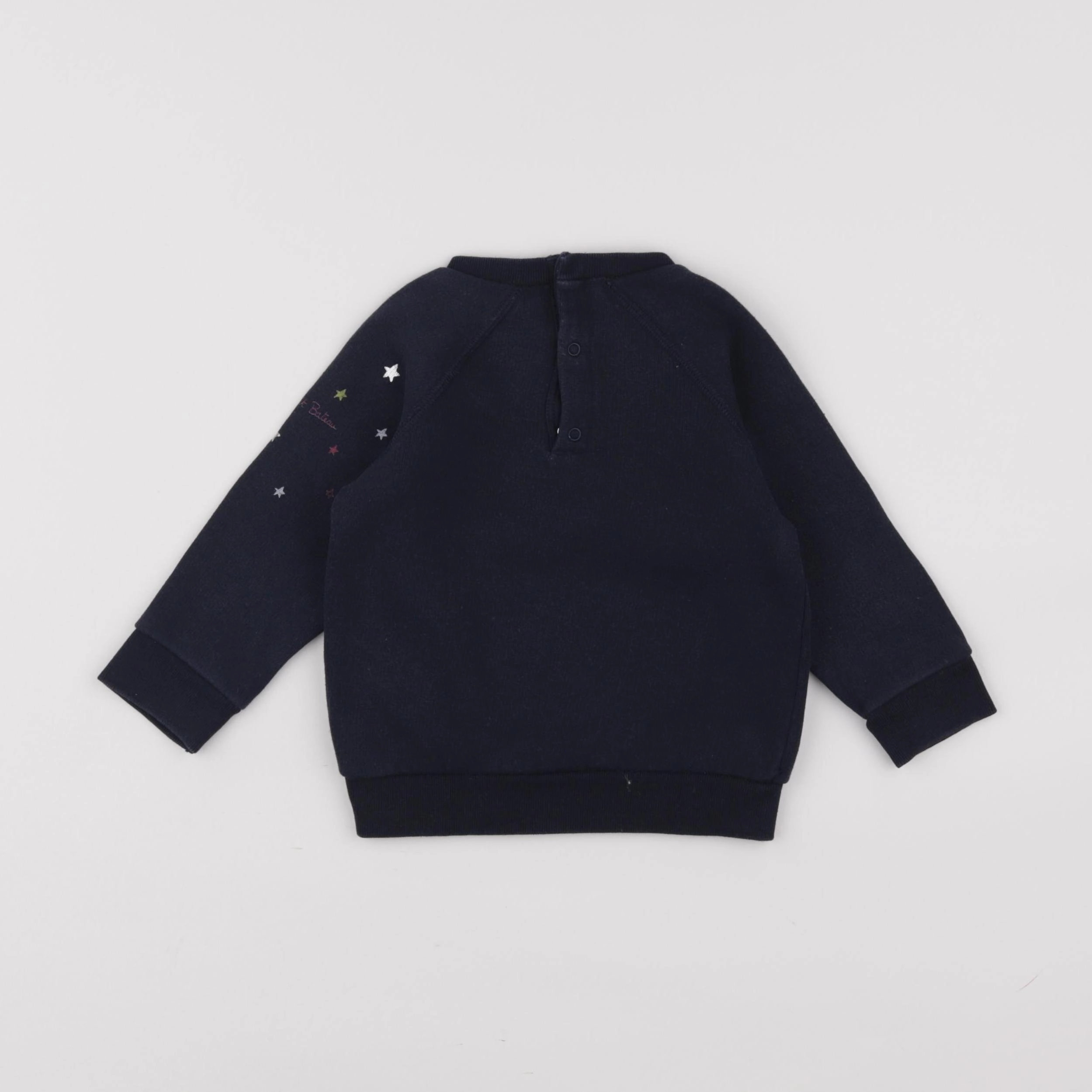 Petit Bateau - sweat bleu - 18 mois