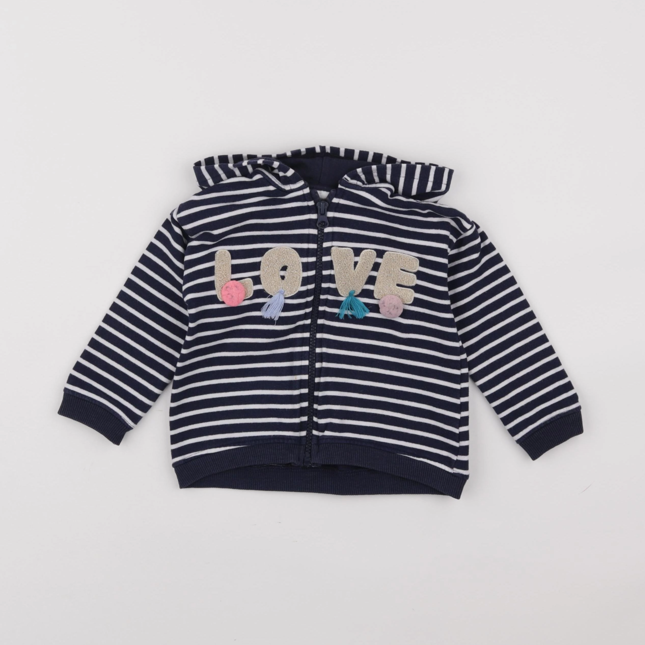 Zara - sweat bleu - 12/18 mois
