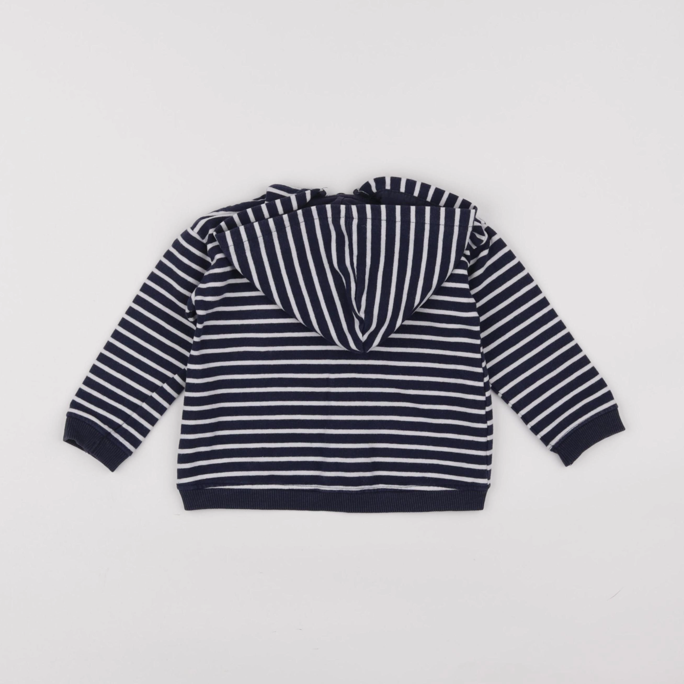 Zara - sweat bleu - 12/18 mois