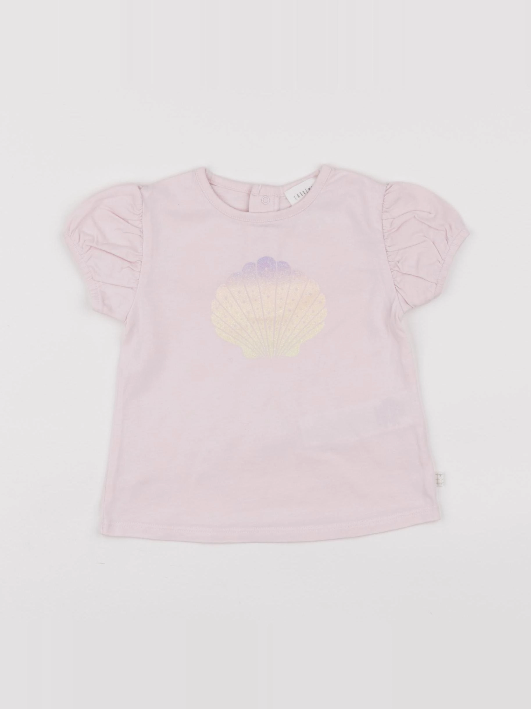 Carrément Beau - tee-shirt rose - 12 mois