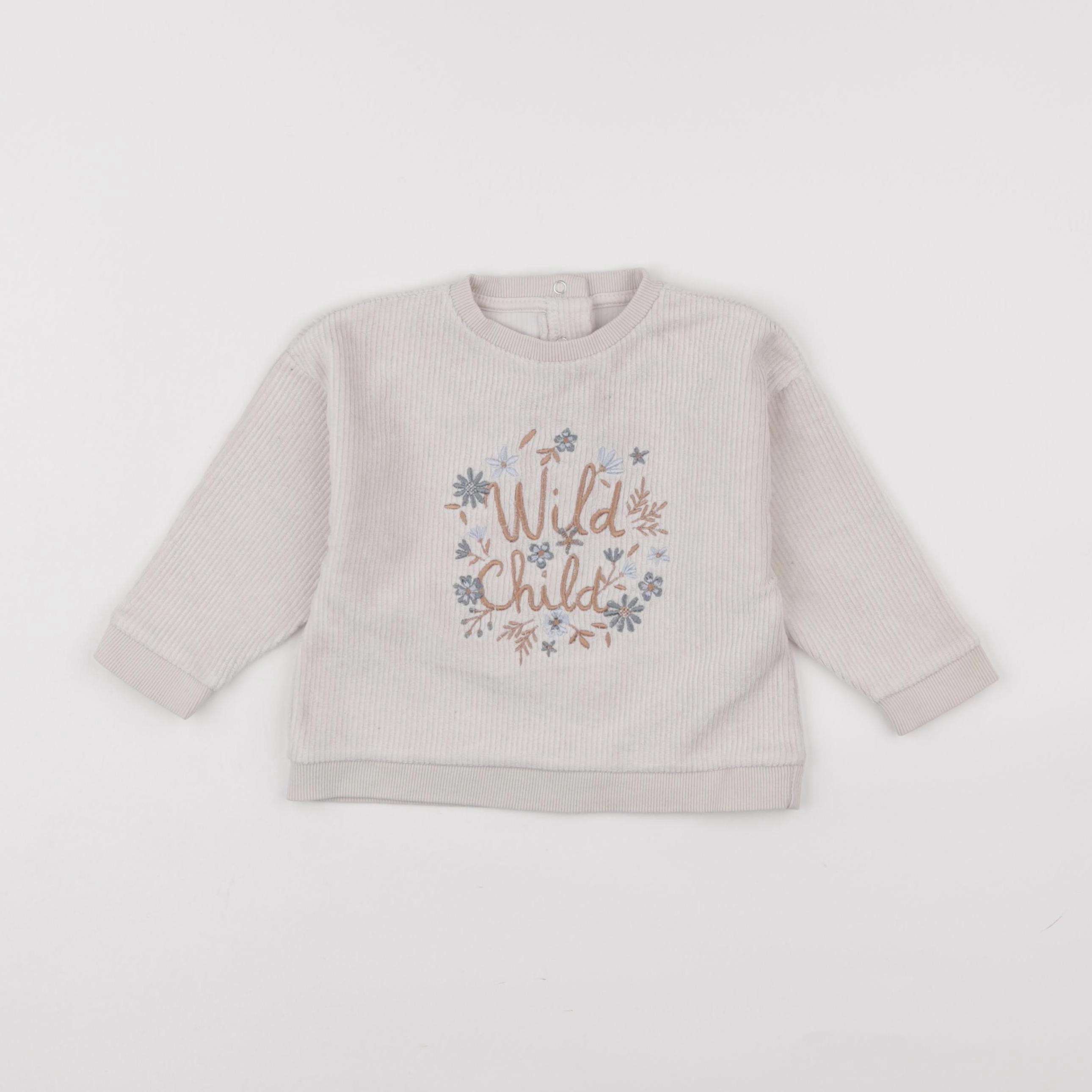 Vertbaudet - sweat beige - 18 mois