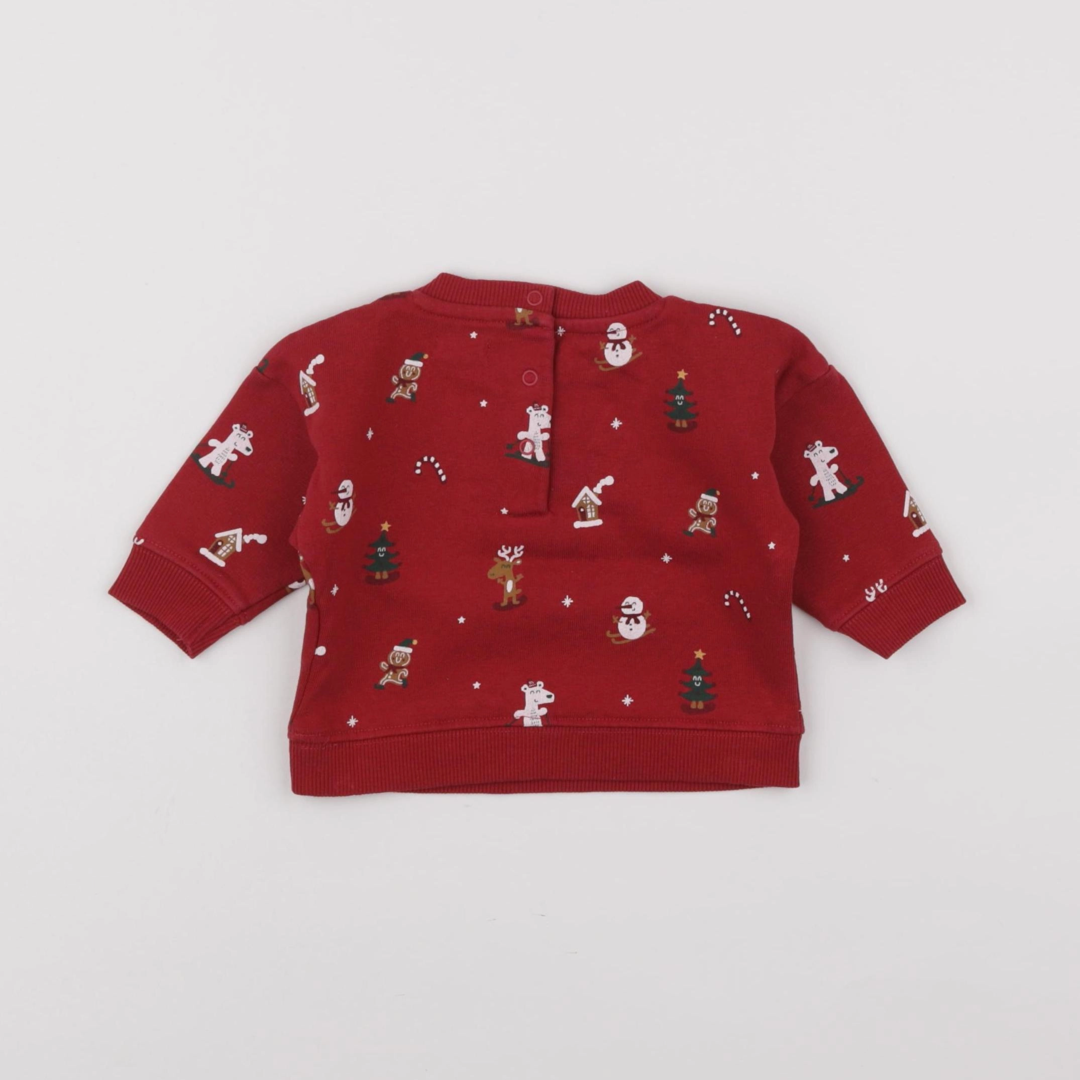 Vertbaudet - sweat rouge - 3 mois