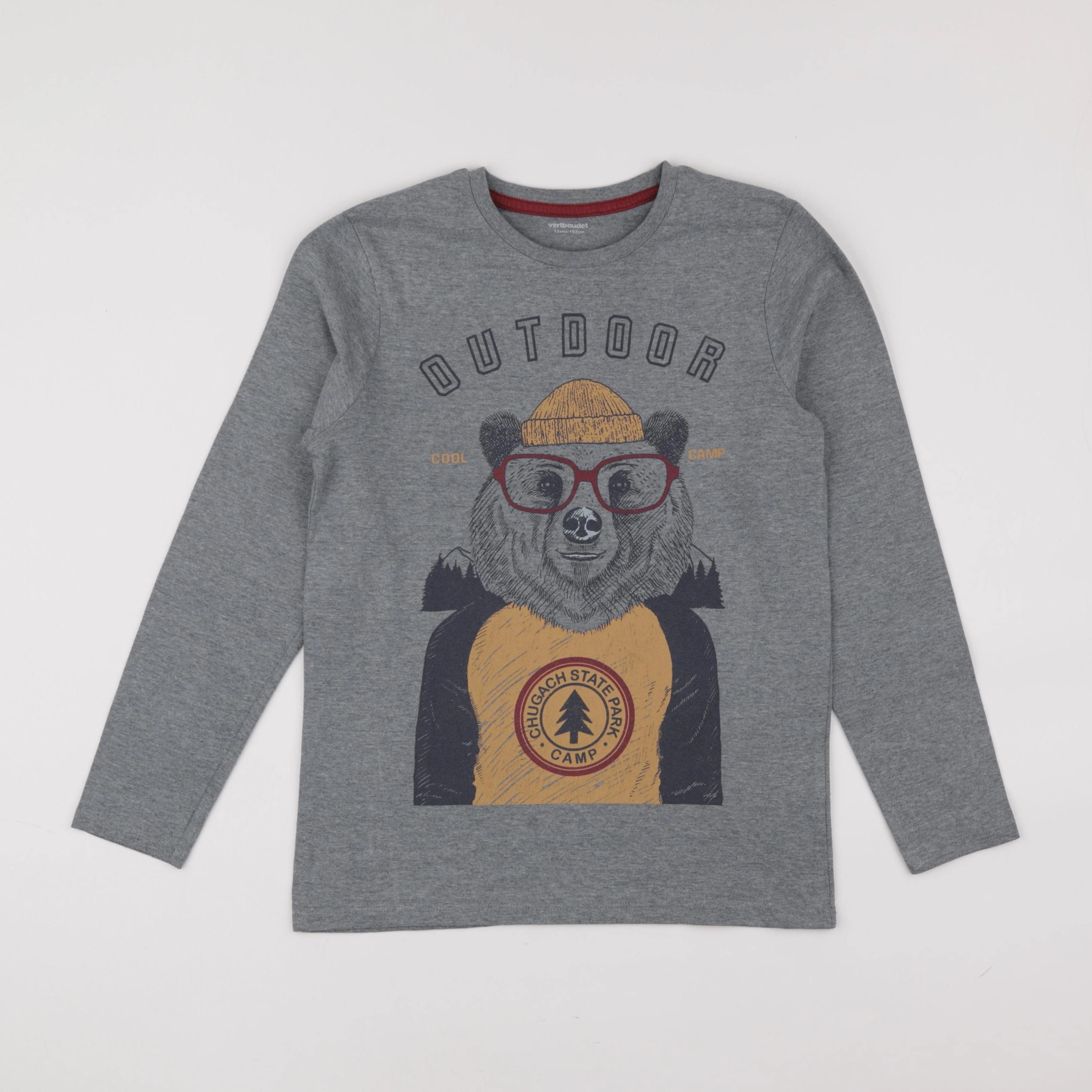 Vertbaudet - tee-shirt gris - 12 ans