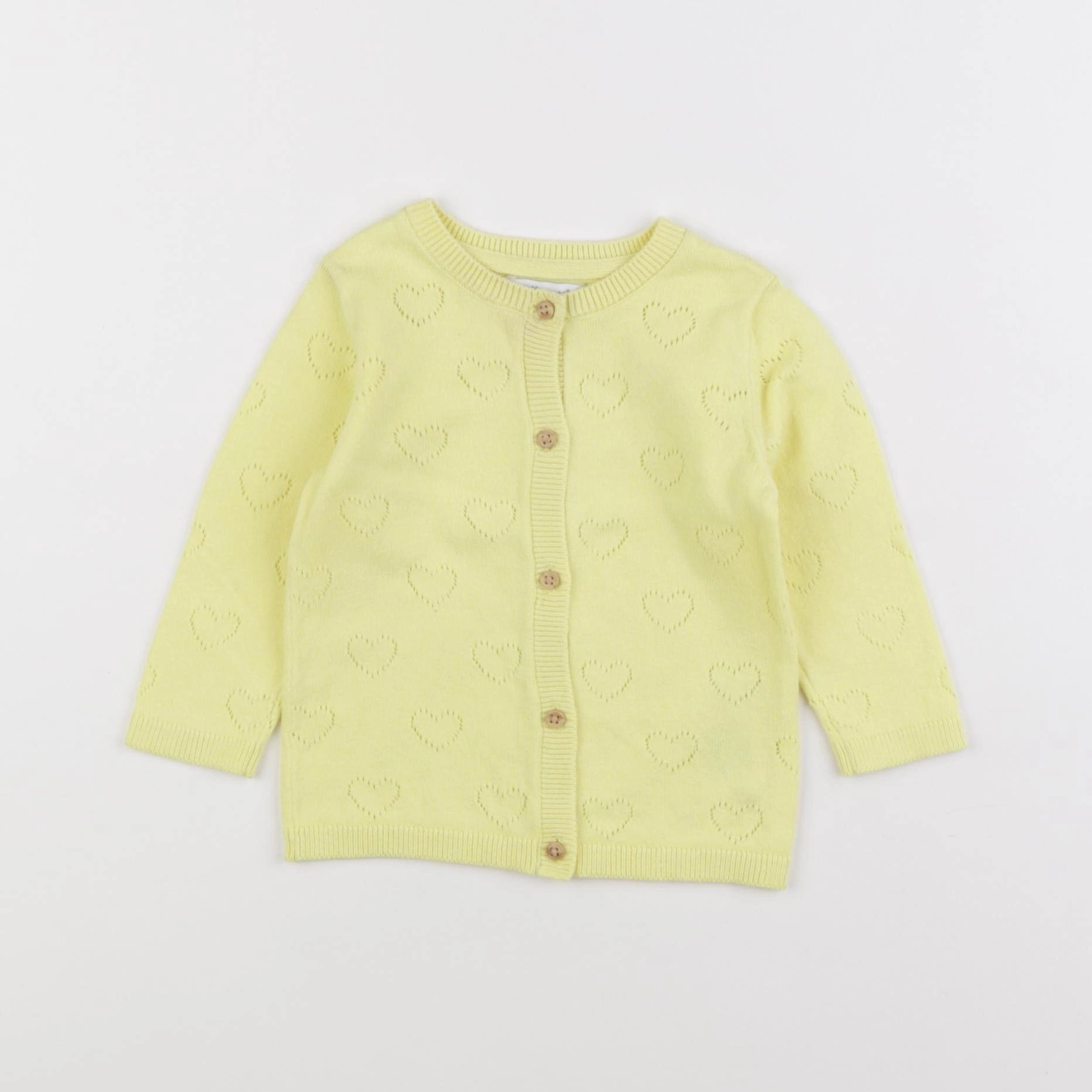 Vertbaudet - gilet jaune - 9 mois