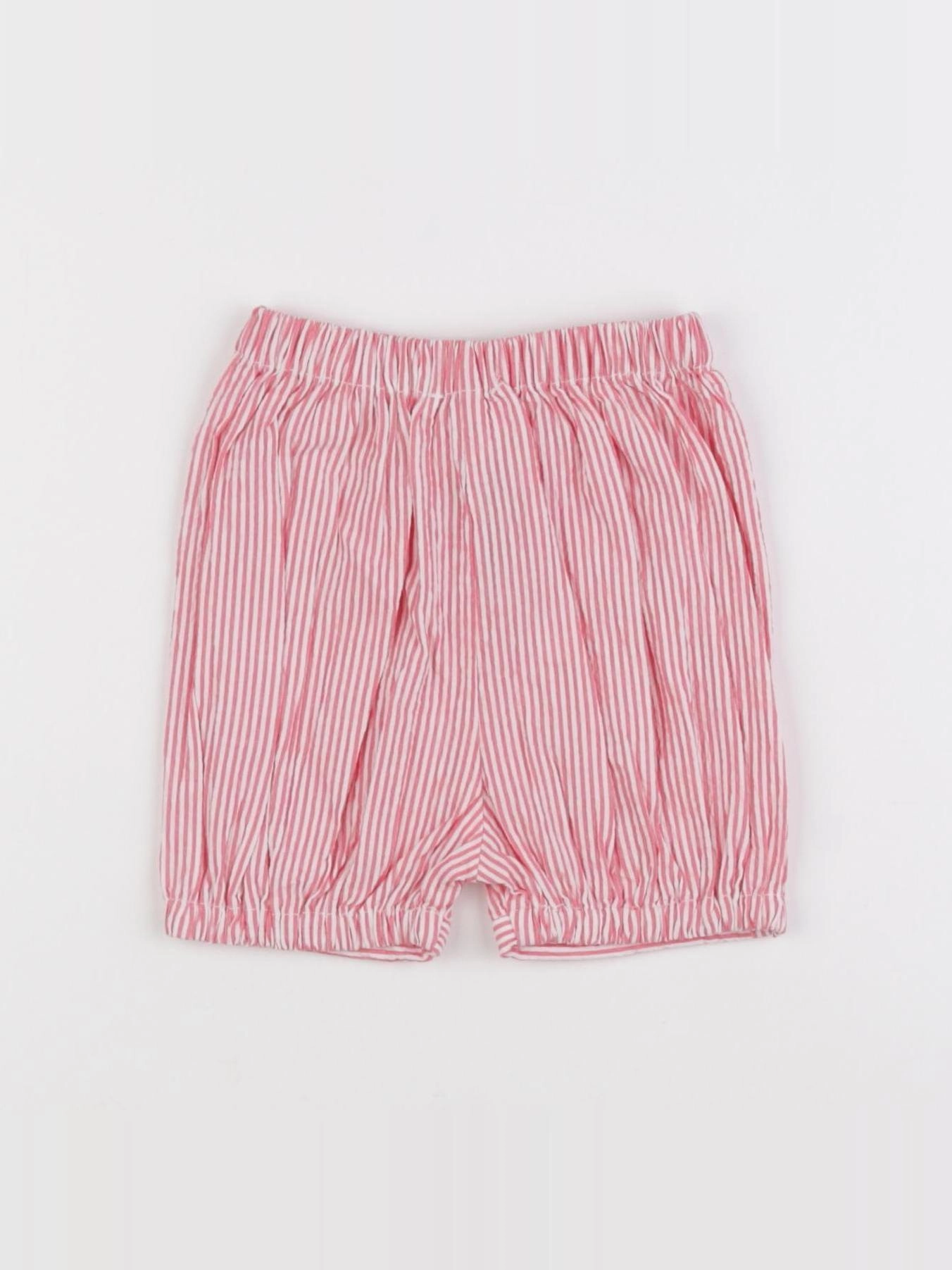 Jacadi - short blanc, rouge - 6 mois