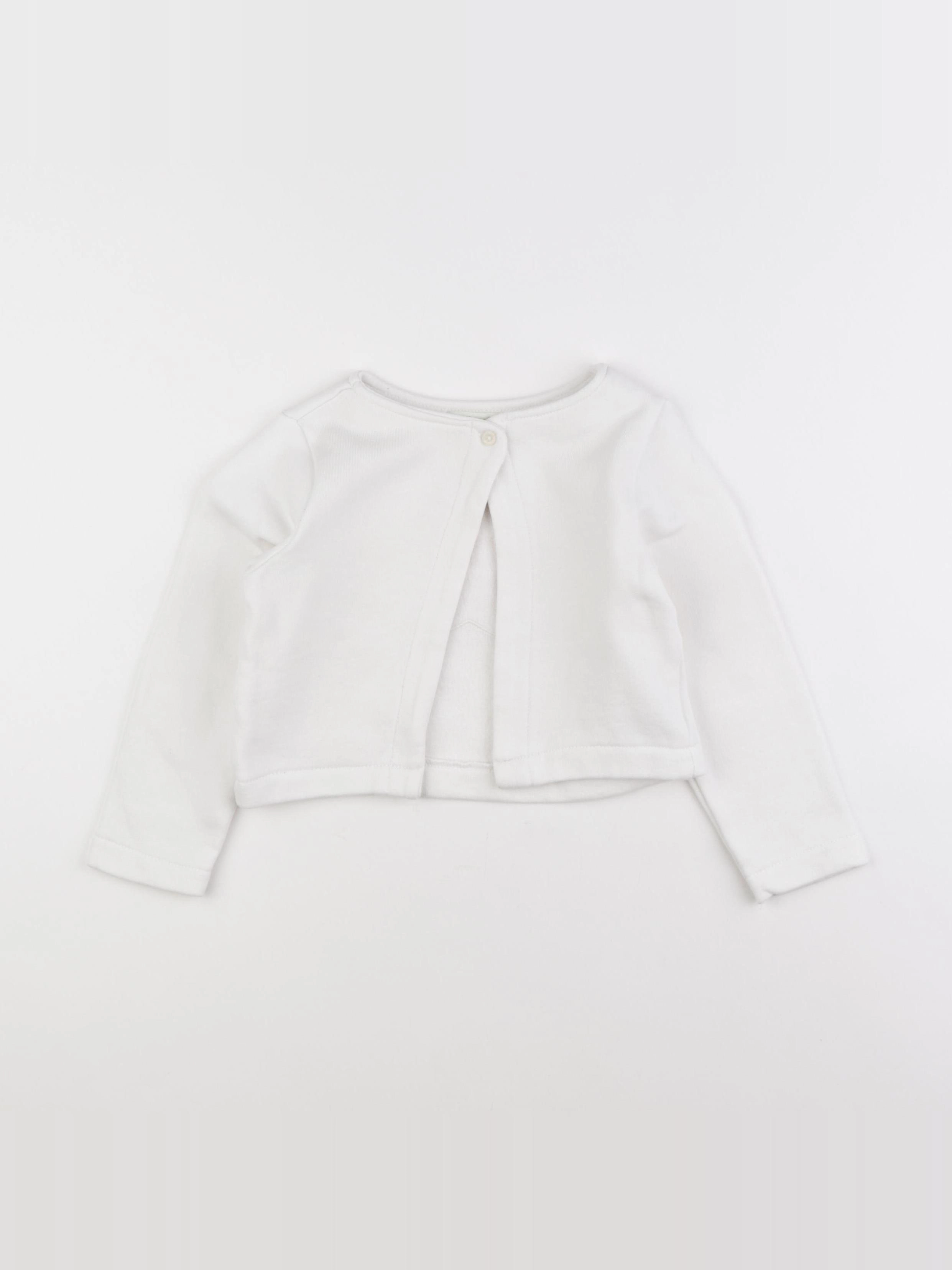 Vertbaudet - sweat imprimé au dos blanc - 5 ans
