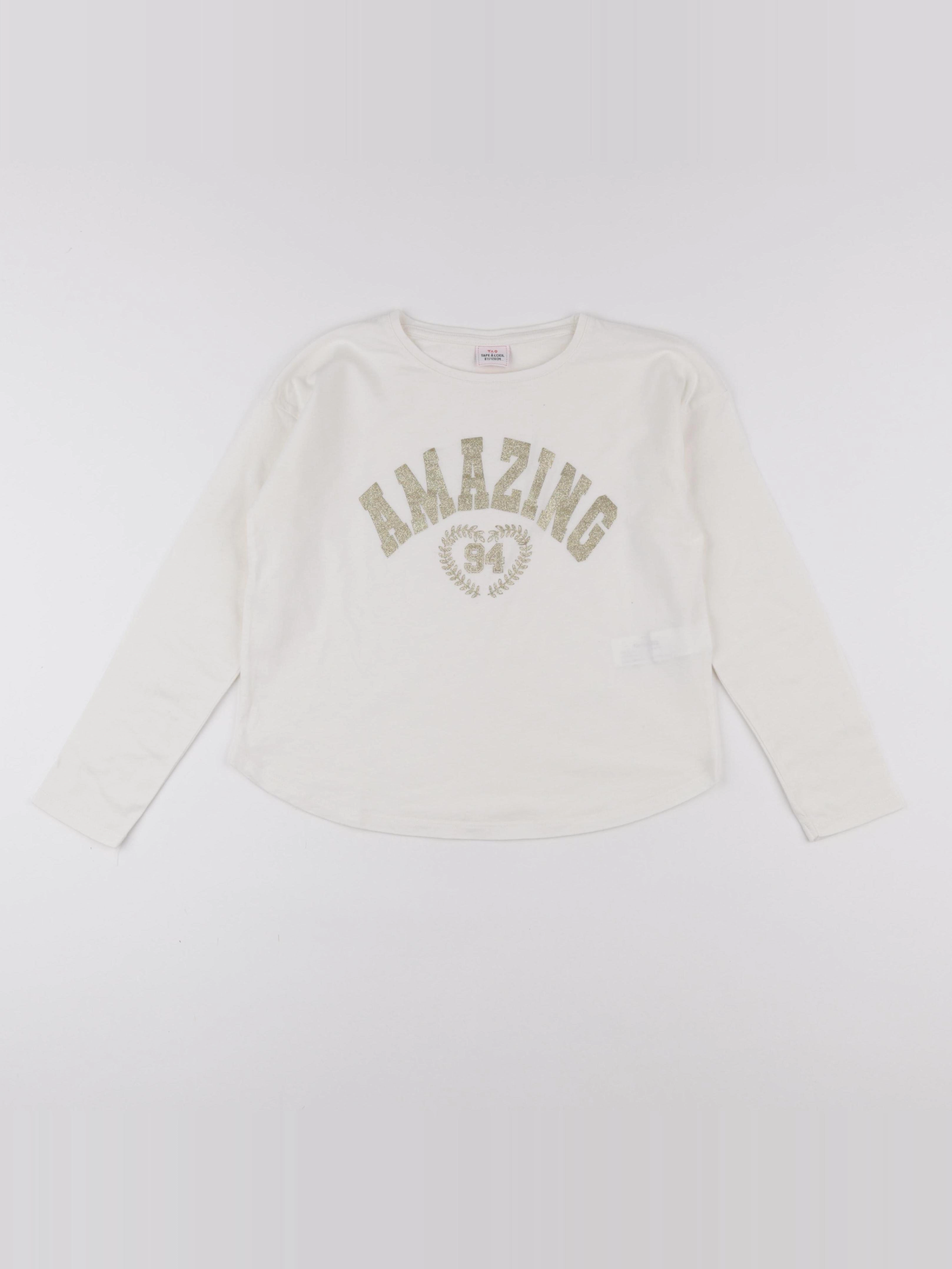 Tape à l'oeil - tee-shirt blanc, or - 8 ans