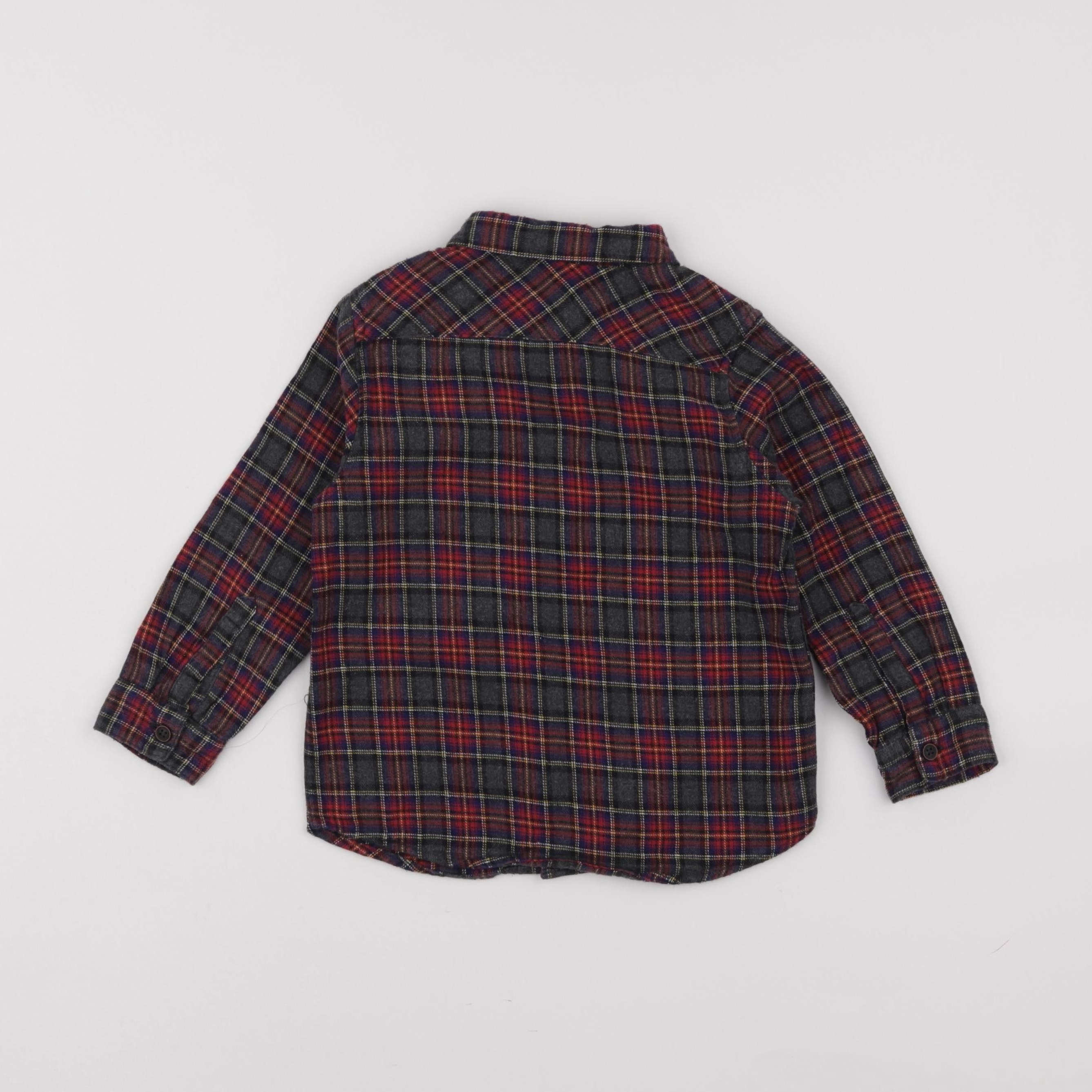 Zara - chemise gris, rouge - 2/3 ans